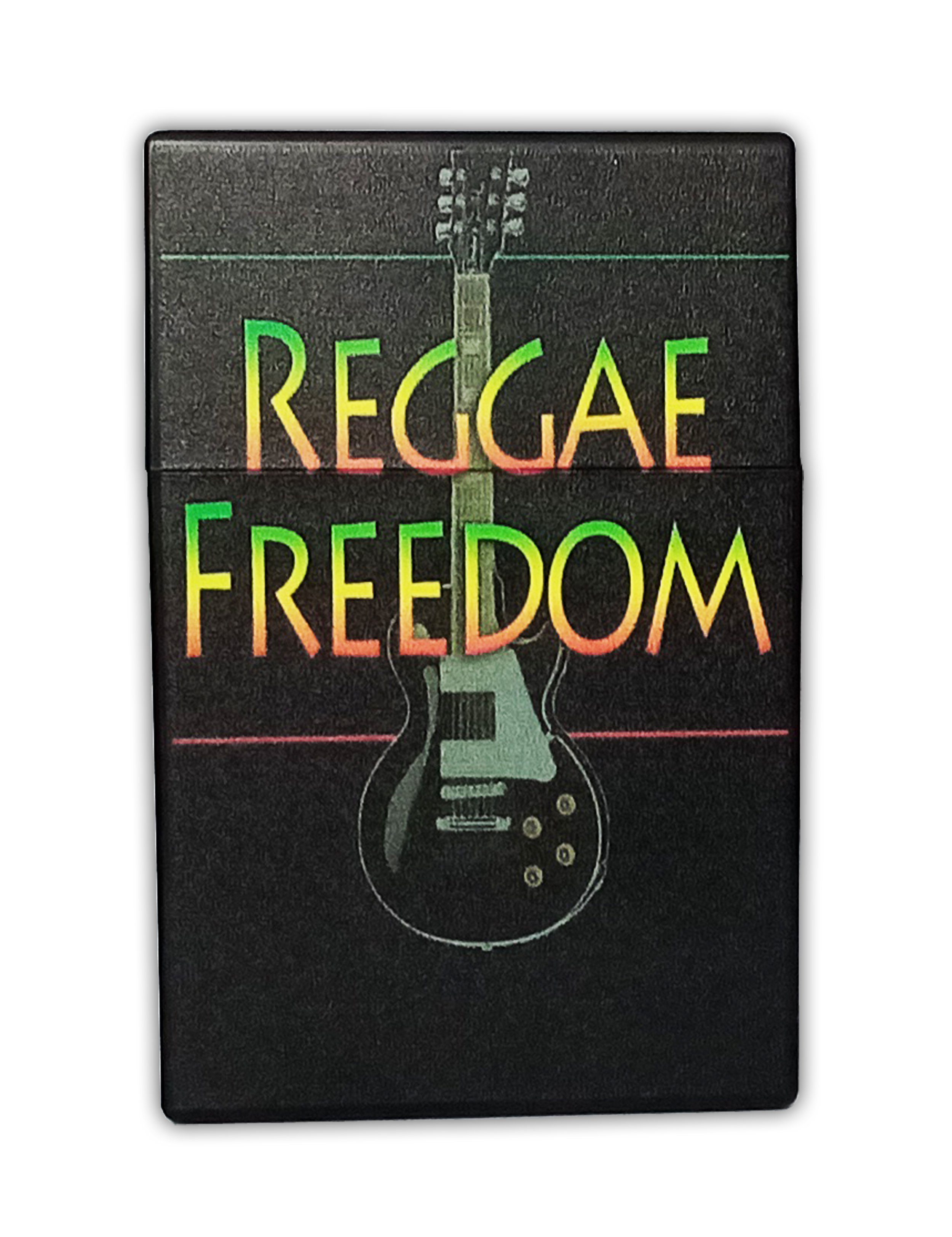 CHAMP Dose ZIGARETTENDOSE Reggae Freedom mit Sprungdeckel 44 (Reggae Freedom), für 20 Zigaretten Kunststoff Zigarettenbox Zigarettenetui Etui
