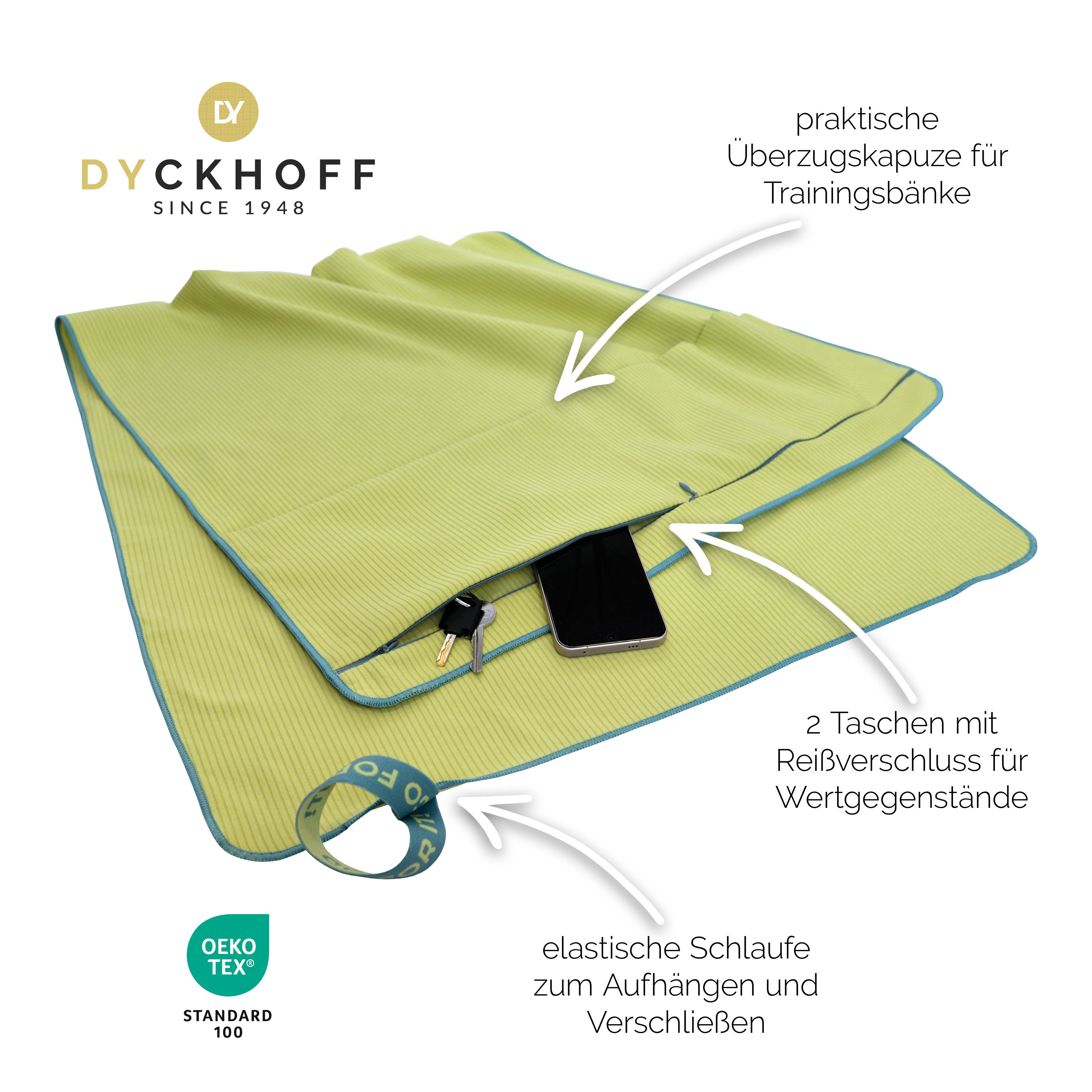 Dyckhoff Handtuch Mikrofaser Sporttuch Struktur, Microfaser (2-St), Mit Überstülpkapuze, Schnelltrocknend, Leicht, Reißverschlusstasche – Bild 3 von 5
