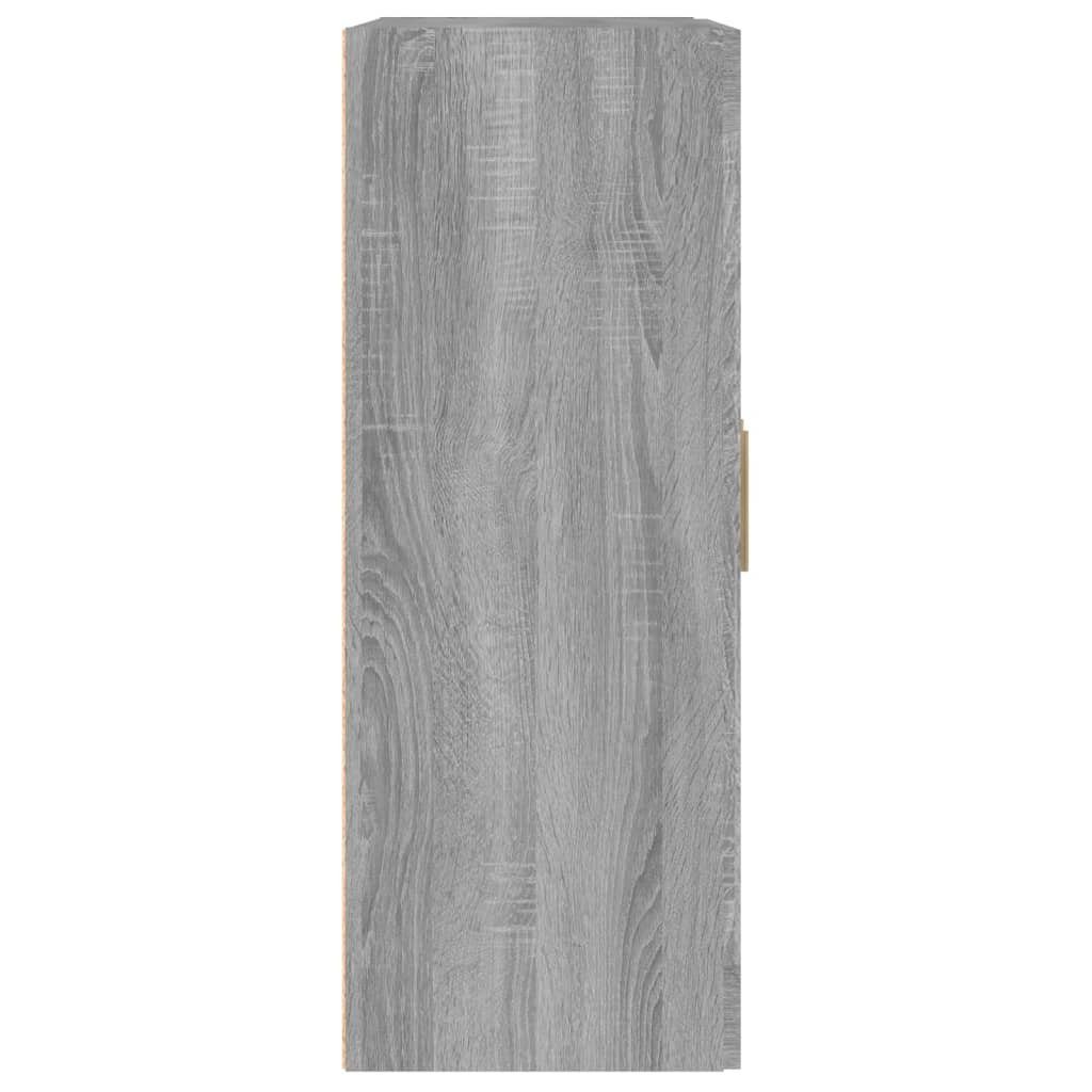 Sonoma furnicato Holzwerkstoff 69,5x32,5x90 cm Grau Wandregal Wandschrank