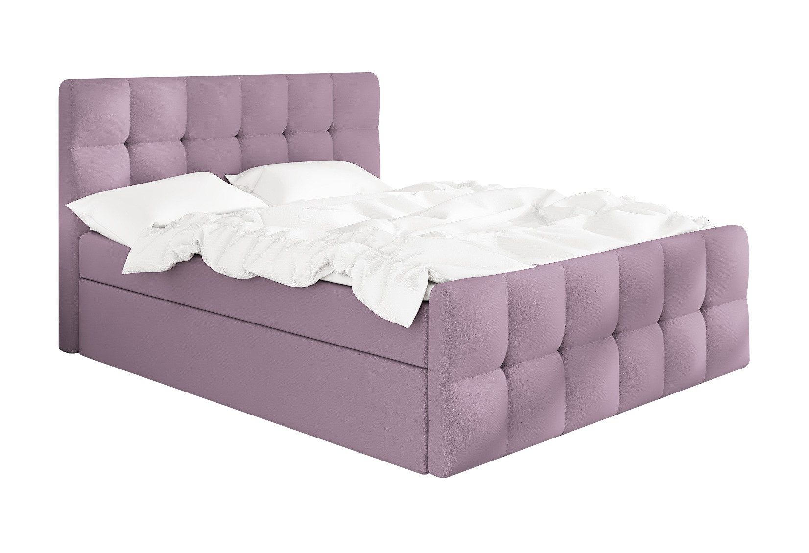 A&J MöbelLand GmbH Boxspringbett BERG mit 2 Bettkästen und Topper. (Boxspringbett mit Bettkasten und gepolstertem Kopfteil. Inclusiv Topper !, TOP ANGEBOT), Länge 216 cm Höhe 106 cm