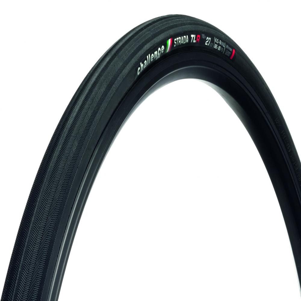 Challenge Fahrradreifen Challenge Road-Reifen Strada Race TLR Clincher 27-622 Schwarz/schwarz