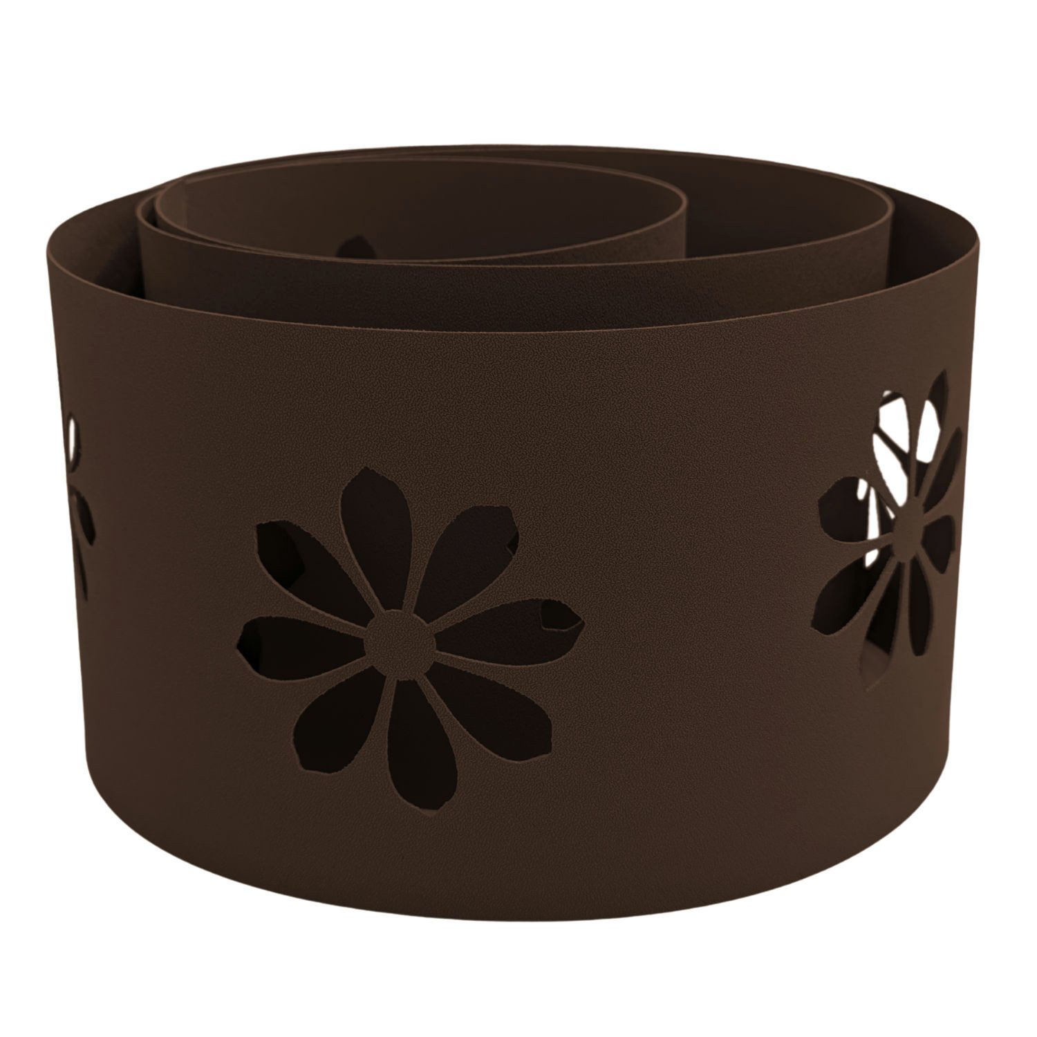 zaunzu Sichtschutzstreifen zaunzu PREMIUM dekor Sonnenblume Sichtschutz Braun 2,55m, (1x Einzelstreifen, Lasermuster für Deinen Doppelstabmattenzaun Laserstreifen), 5 Jahre garantierte Farbechtheit, UV-beständig