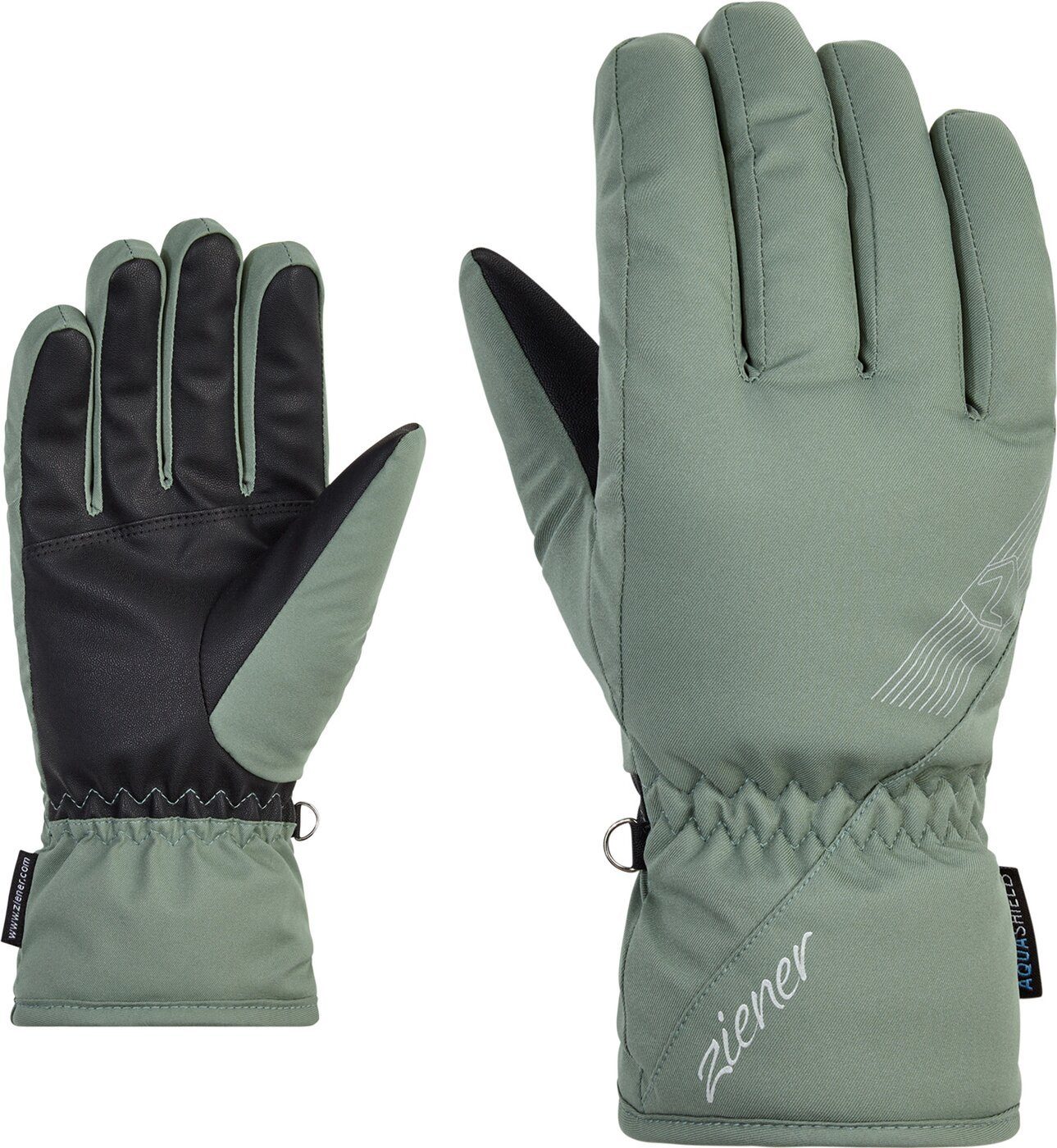 KORENA Ziener GREEN Skihandschuhe glove AS(R) lady MUD