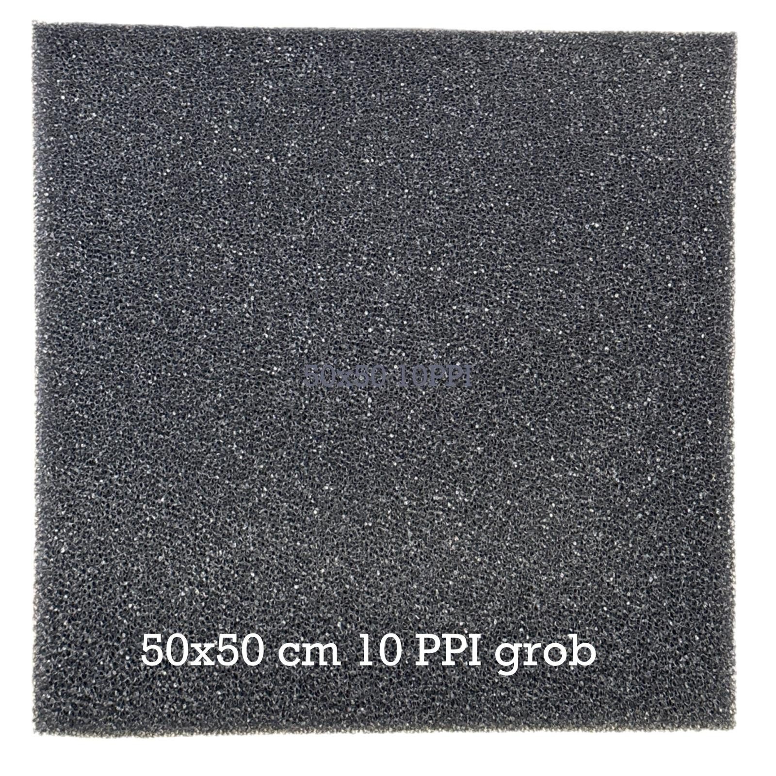 Aquariumfilter KH grober Aquarium Filterschaum schwarz 10 PPI 50x50x5 cm Filtermatte