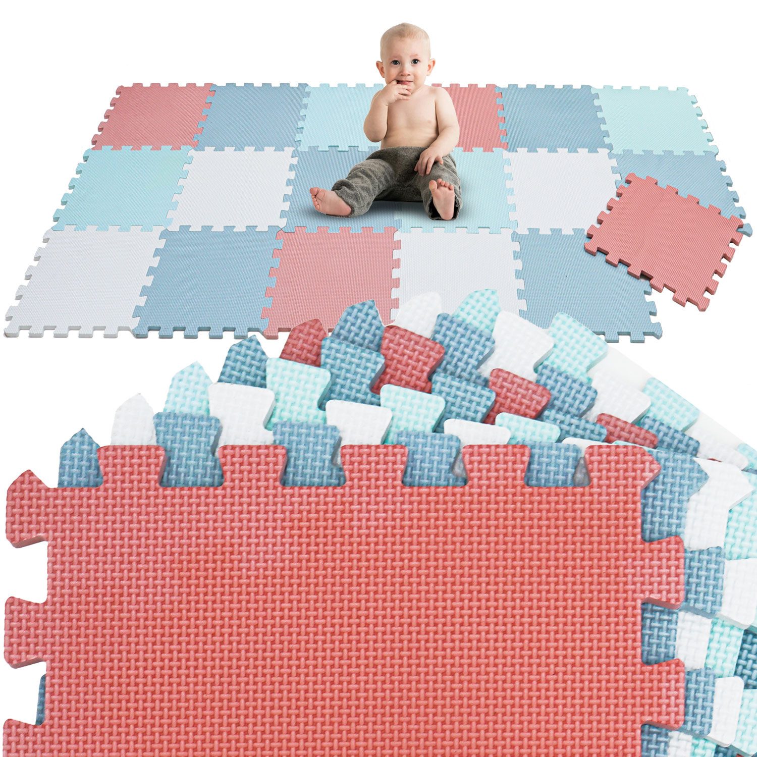 LittleTom Puzzlematte ab dem 1, Tag - 18 Teile Baby Spielmatte - 30 x 30 Ki günstig online kaufen