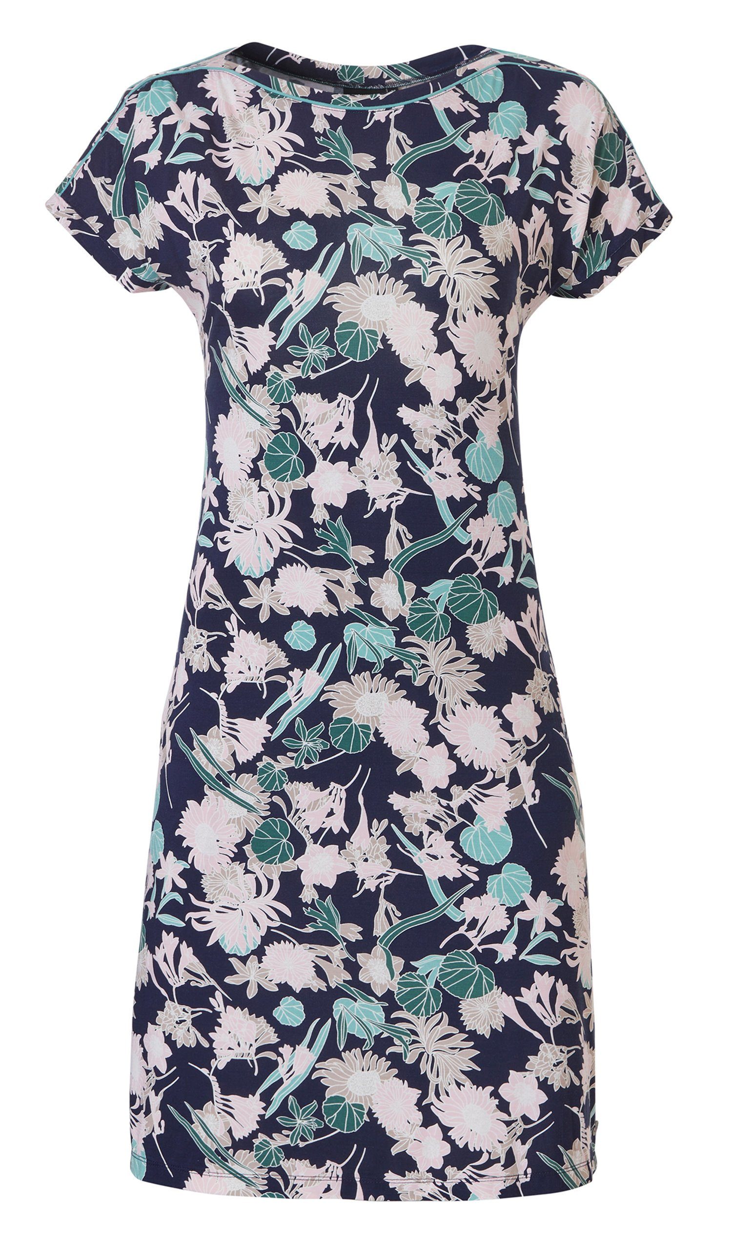Damen Schlafshirt Pastunette Blumen (1-tlg) Modisches Design Nachthemd