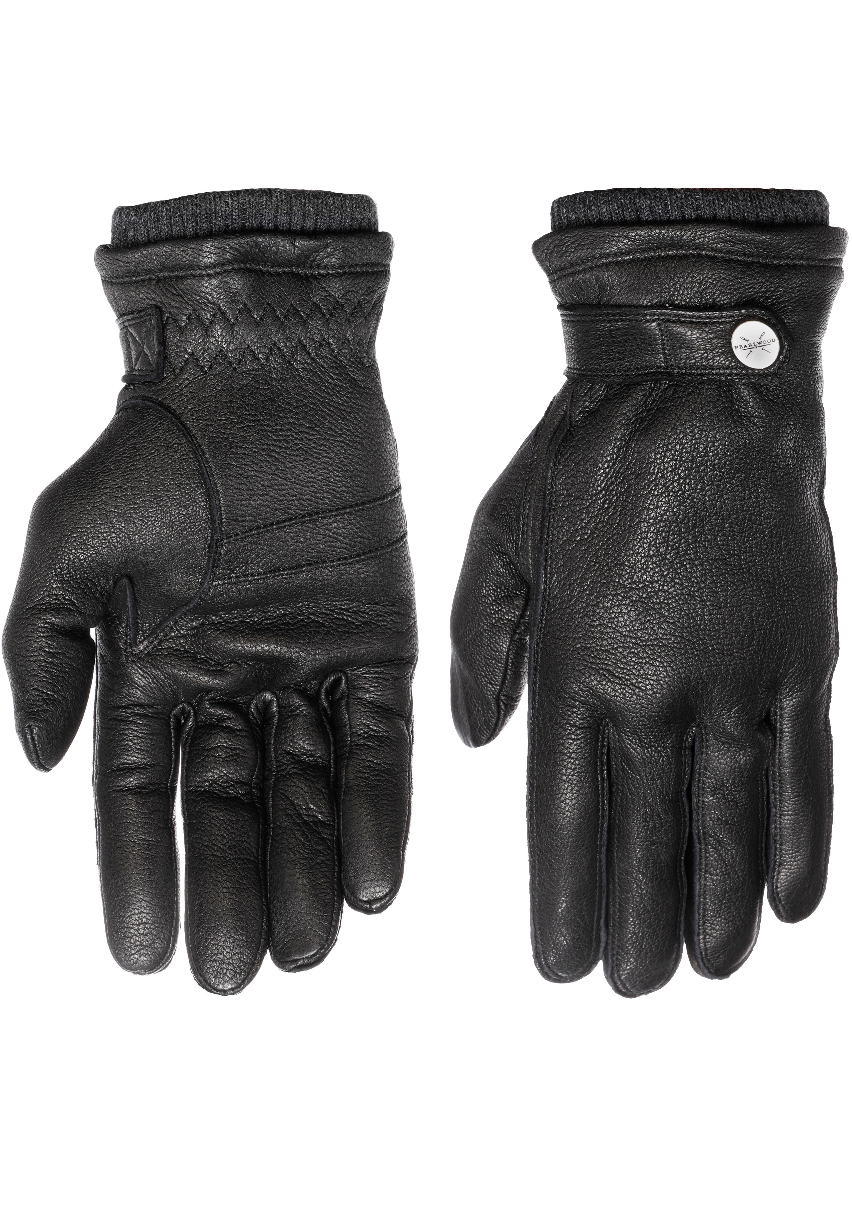 PEARLWOOD Lederhandschuhe Freddie Atmungsaktiv, Wärmeregulierend, Wind - und Wasserabweisend black