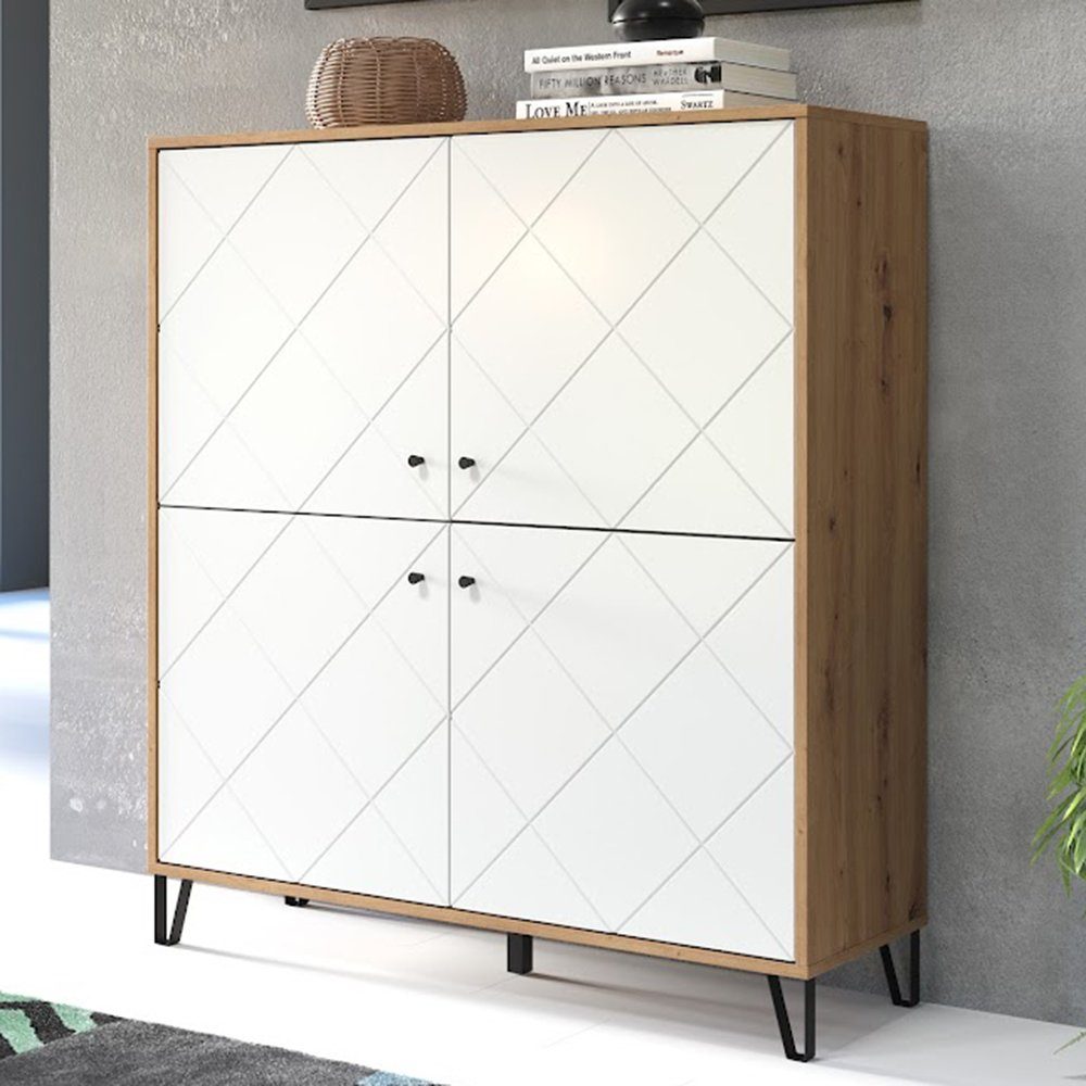 trendteam Hochschrank Touch Highboard Kommode Schrank Wohnzimmermöbel Standschrank