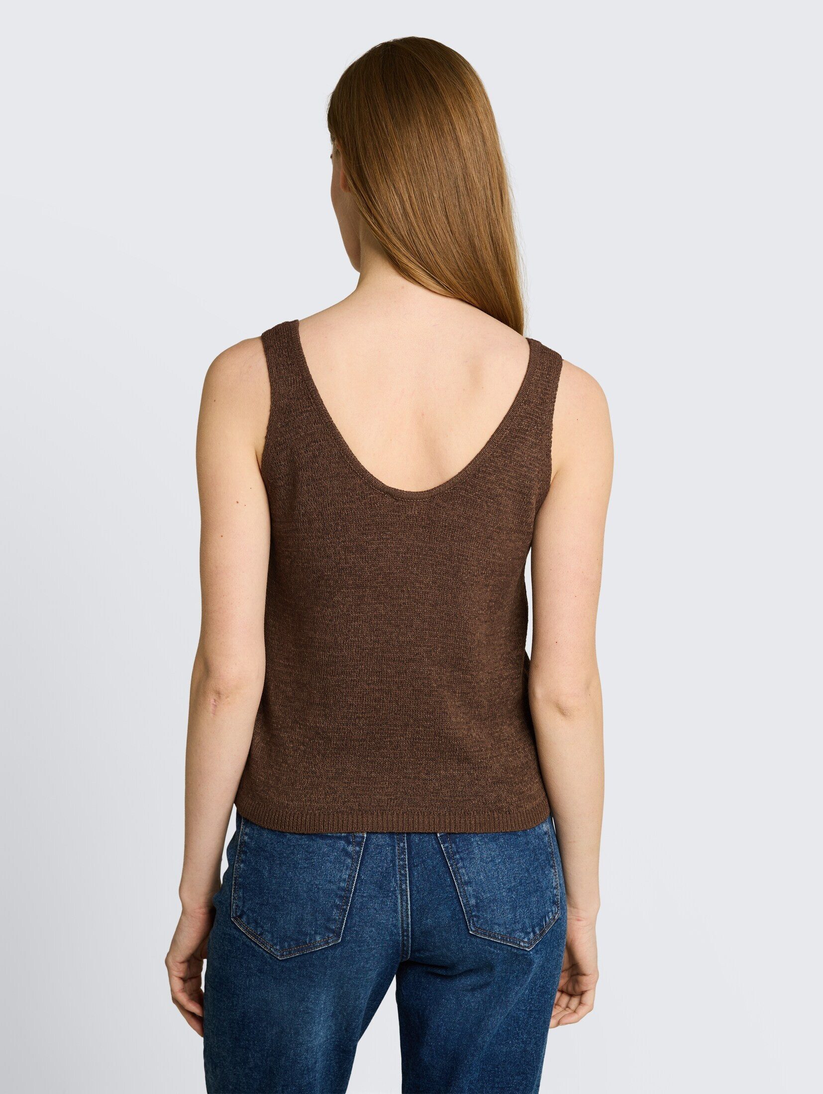 TOM TAILOR Denim Strickpullover Pullover & Strickjacken Relaxed Fit Stricktop mit V-Ausschnitt