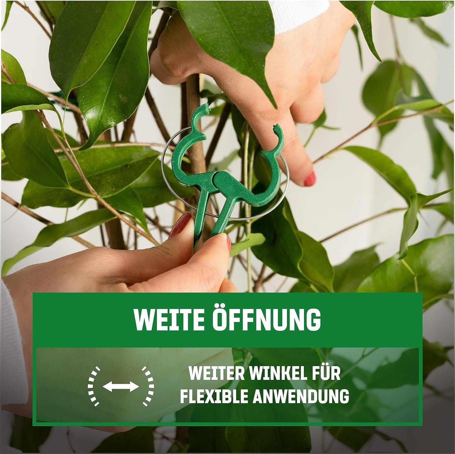 GardenGloss Gartenpflege-Set Pflanzenclips Klein - Einfache Rankhilfe für Tomaten, Rosen, Gurken