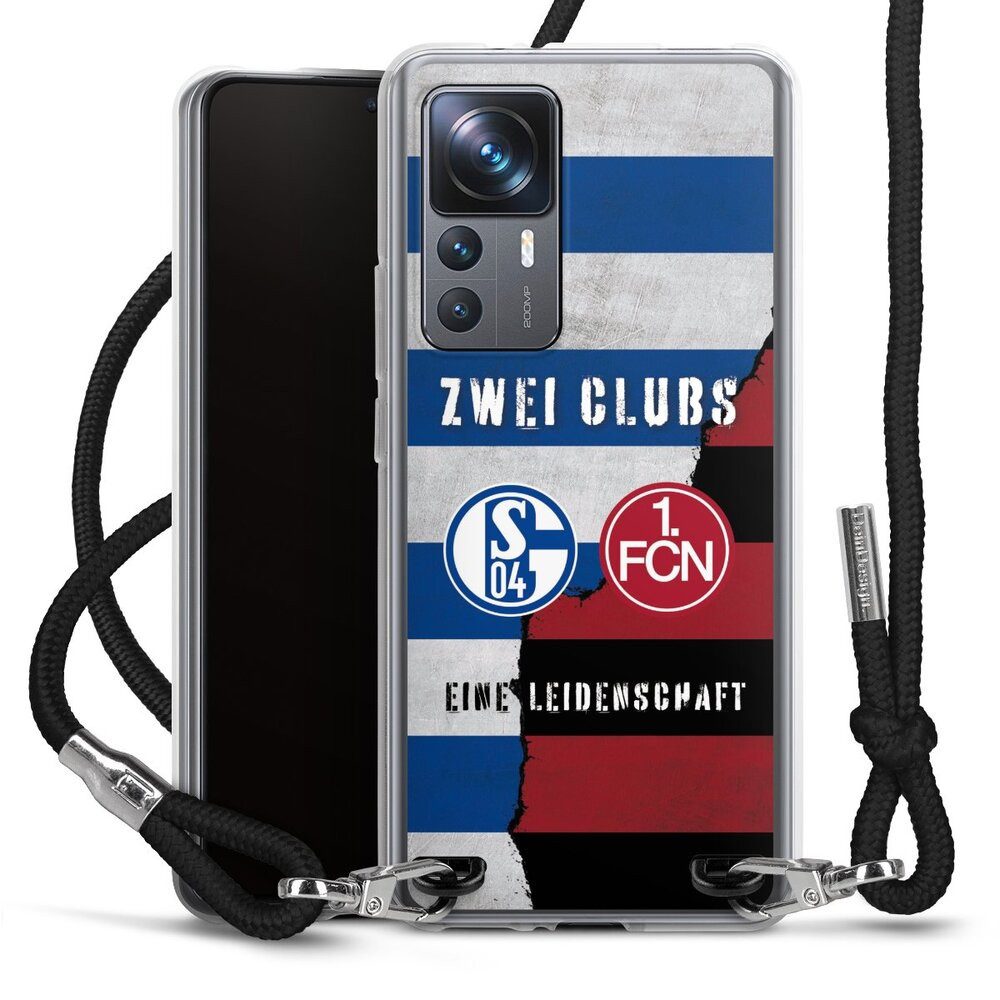 DeinDesign Handyhülle FC Schalke 04 1. FC Nürnberg Freundschaft, Xiaomi 12T Pro 5G Handykette Hülle mit Band Case zum Umhängen