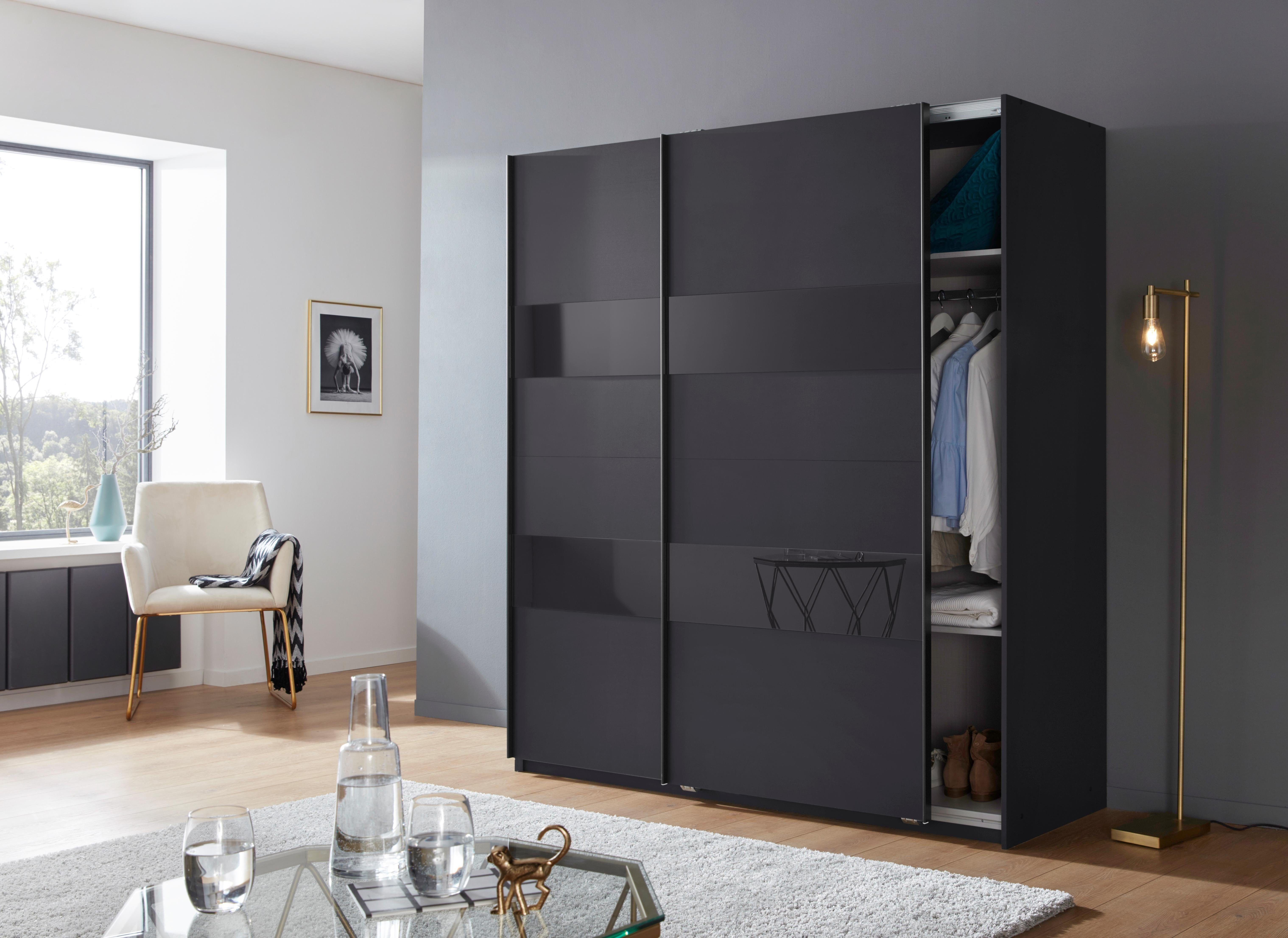 Wimex Schwebetürenschrank Altona mit Glaselementen und zusätzlichen Einlegeböden – Bild 2 von 5