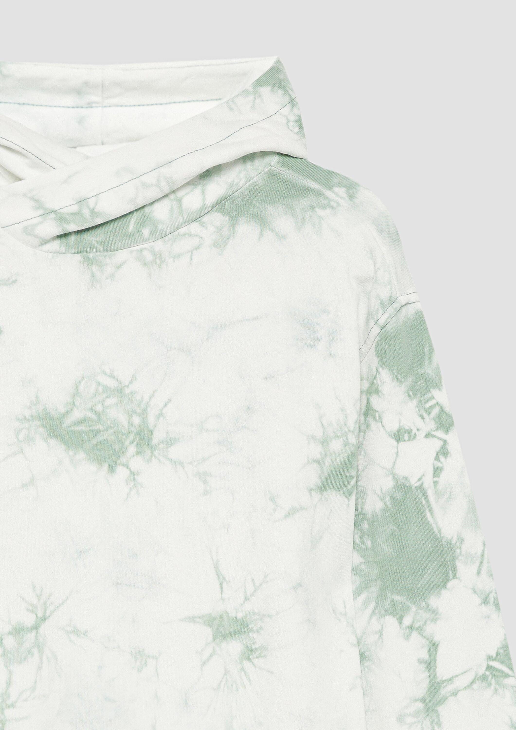 s.Oliver Sweatshirt Sweatshirt Oversized-Sweatshirt mit Kapuze in Batik-Optik – Bild 4 von 4