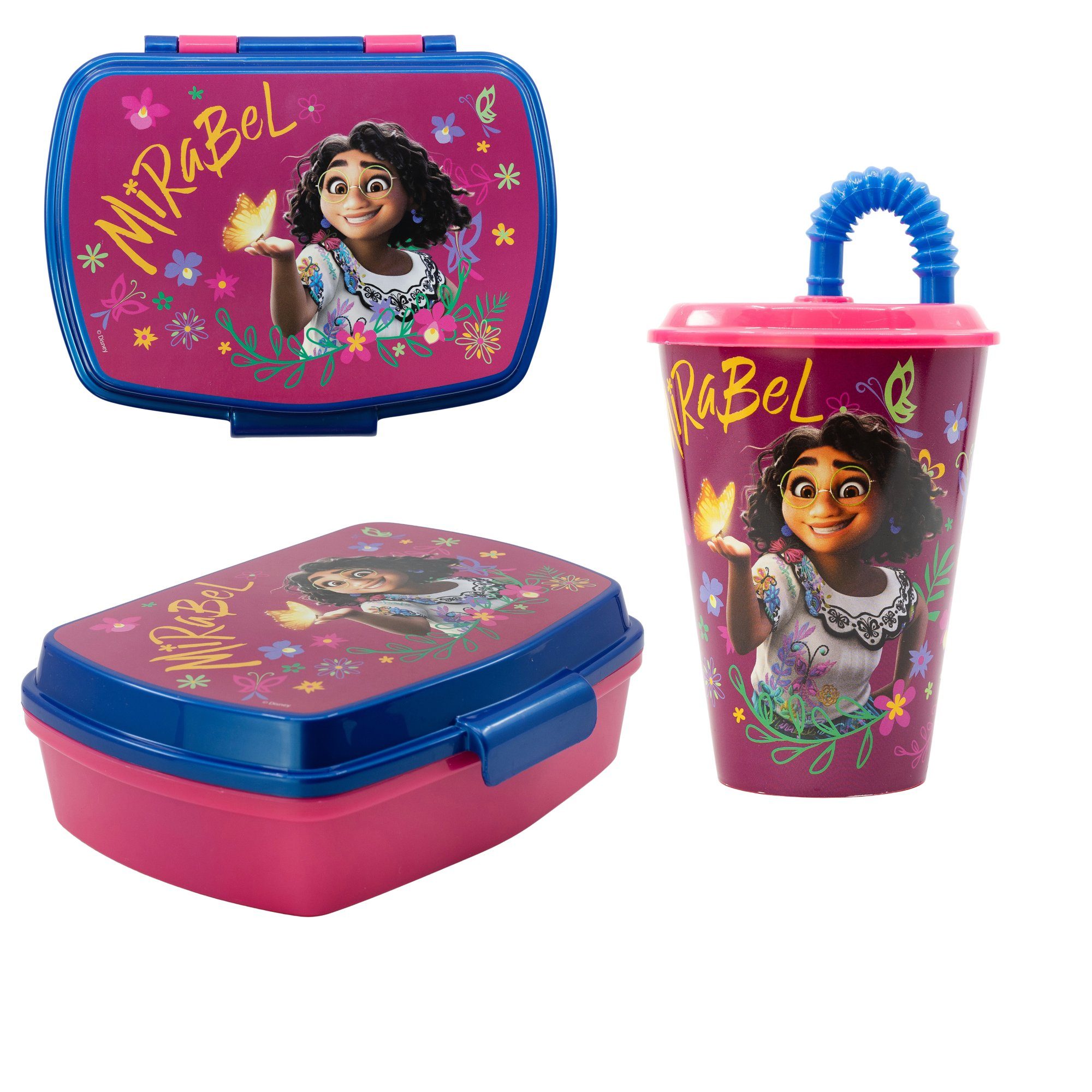 Encanto Lunchbox Disney Encanto Mirabel 2tlg Lunchset - Brotdose mit Trinkbecher