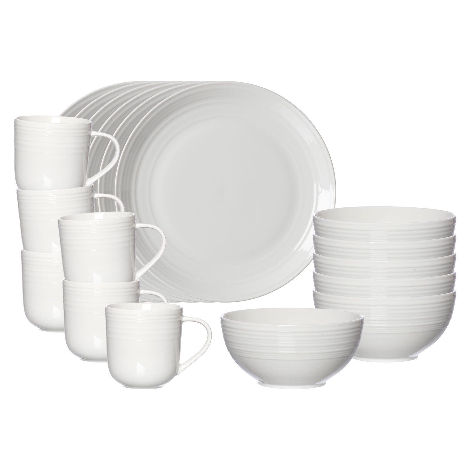 Ritzenhoff & Breker Kombiservice Levi Frühstücks-Set 18er Set (18-tlg), Porzellan