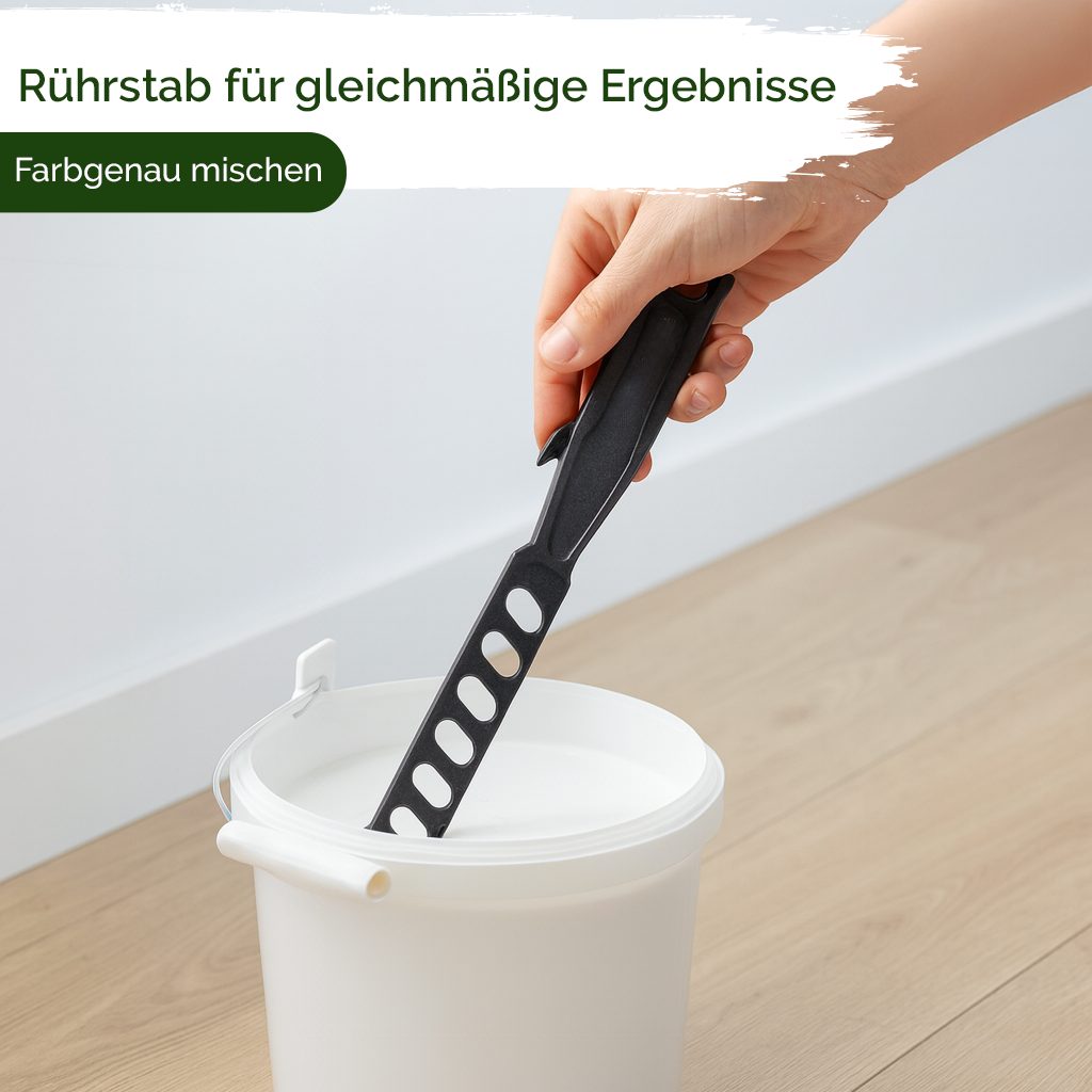 Veluxis Rührstab Veluxis® Rührstab 28 cm – robuster Kunststoff-Farbrührer, lösemittelbeständig & bruchsicher– mit Lochung für effektives Umrühren