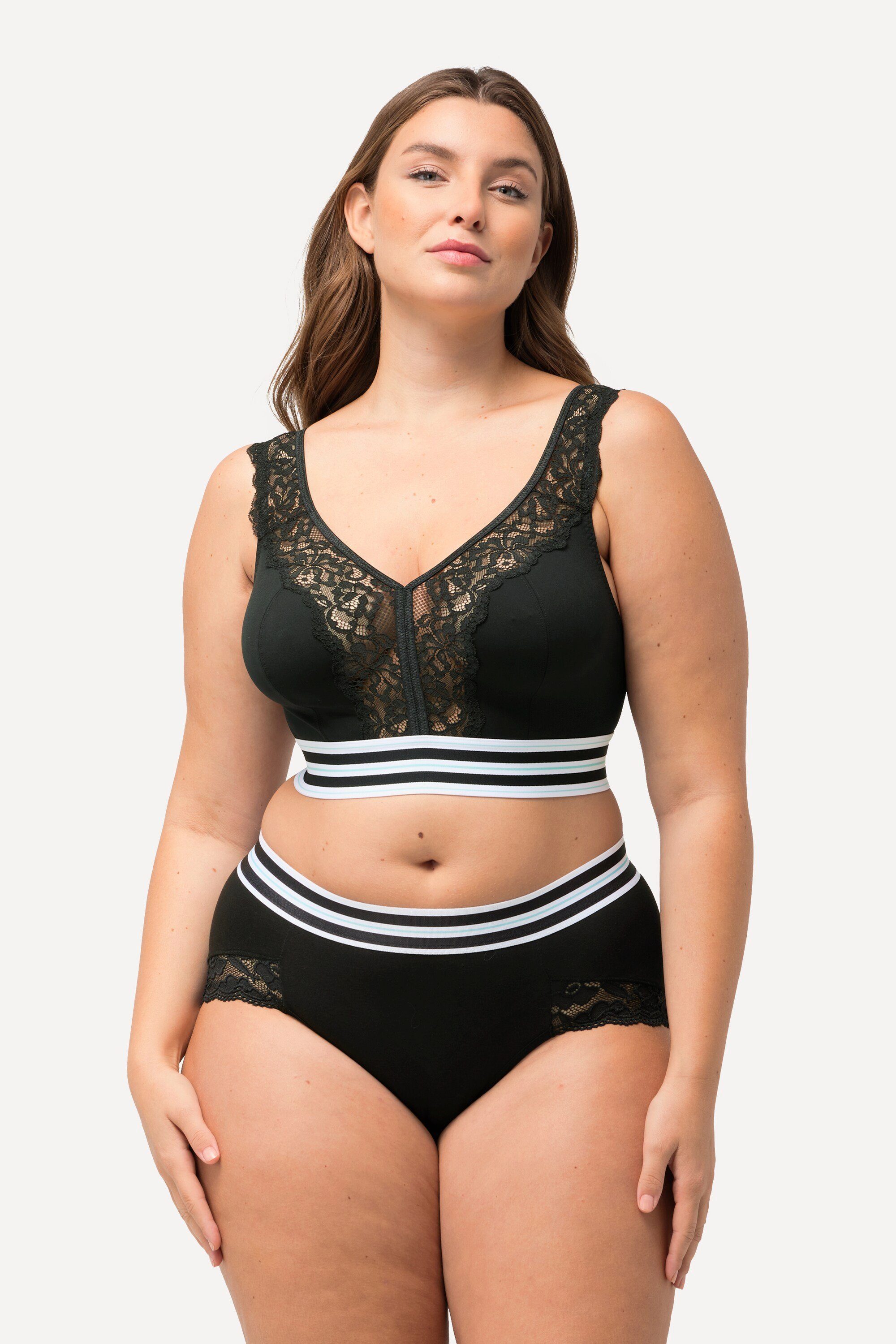 Bügelloser BH Minimizer-Bralette Spitze ohne Bügel