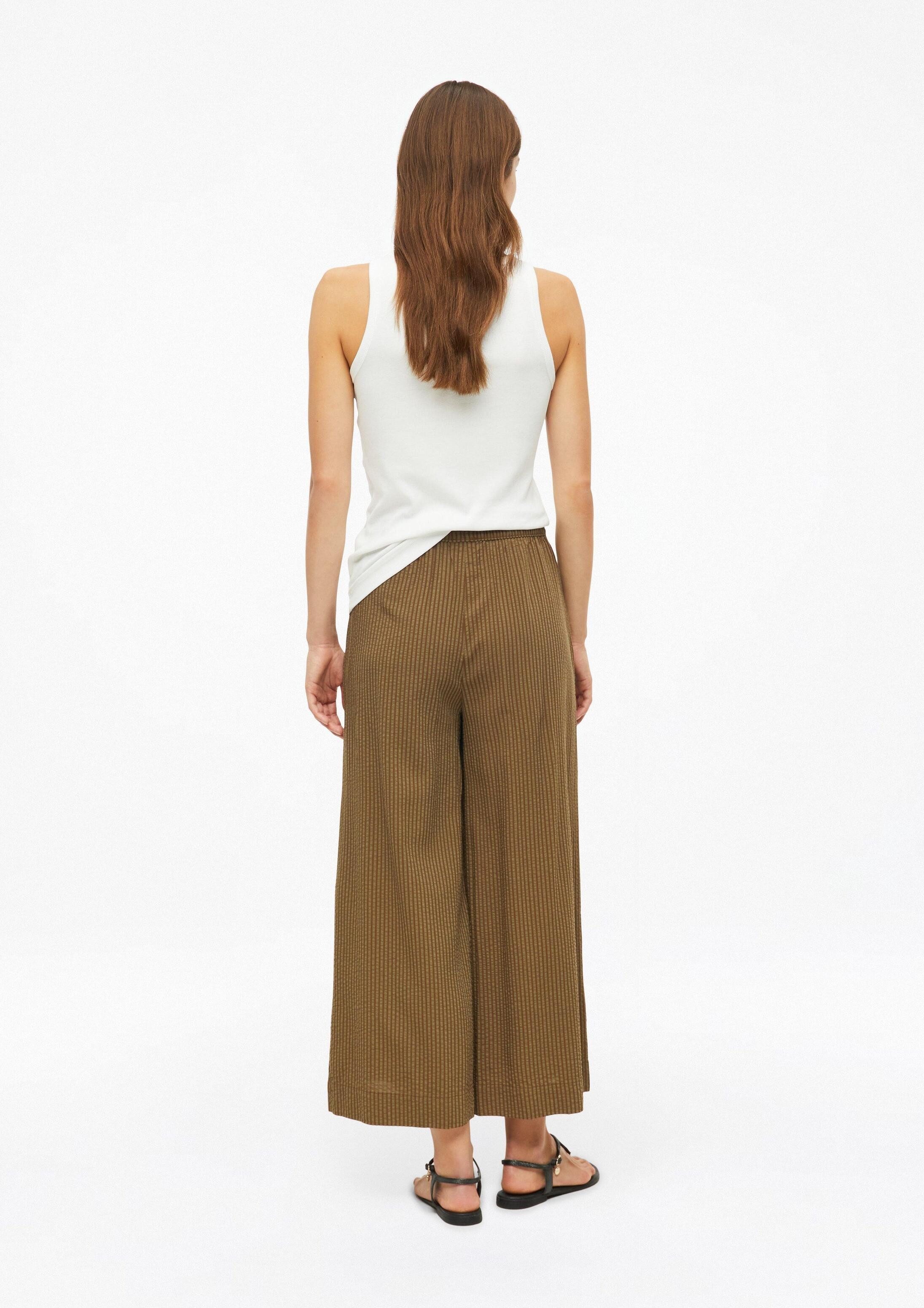 s.Oliver 7/8-Hose Hose Wide-Leg-Hose aus gecrêptem Viskosemix