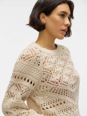 Vero Moda Strickpullover Fina (1-tlg) Lochmuster