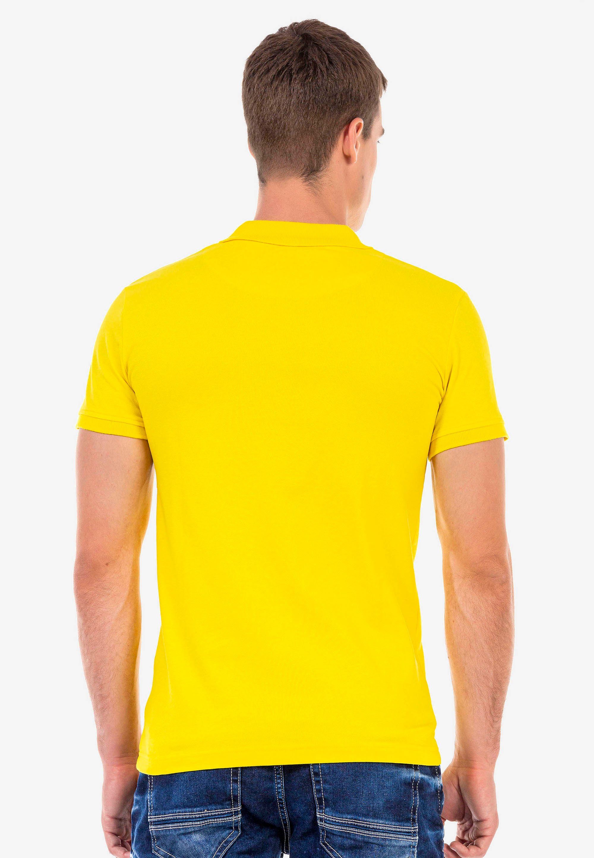 mit Cipo Markenstickerei Poloshirt Baxx gelb kleiner &