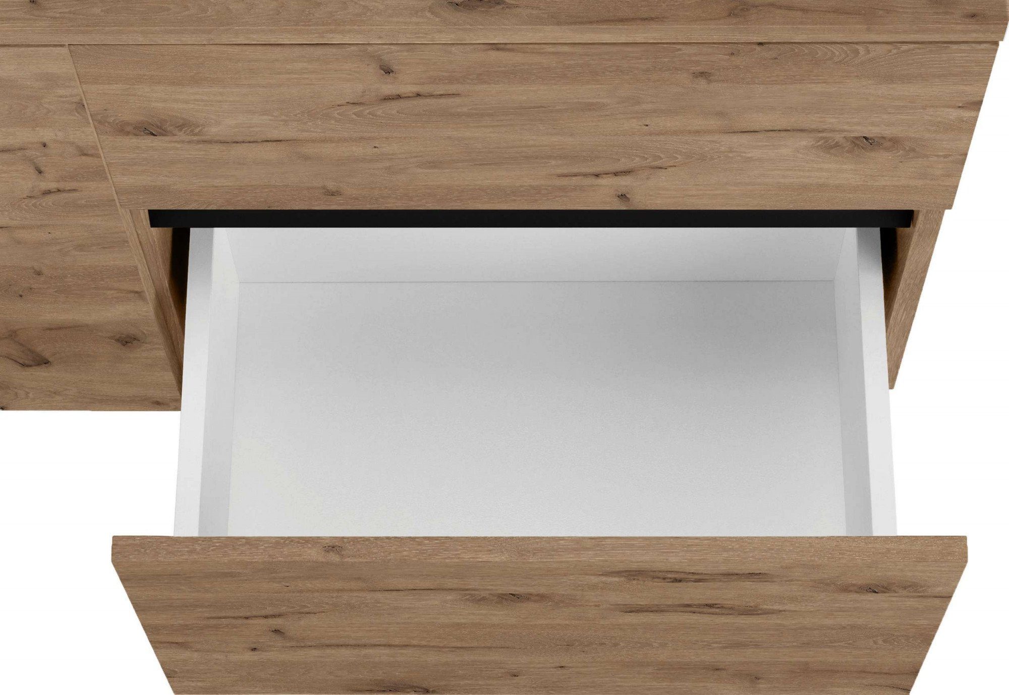 Home affaire Waschbeckenunterschrank Wisla Siphonausschnitt, Push-to-open-Funktion, Breite 60cm, Höhe 55 cm
