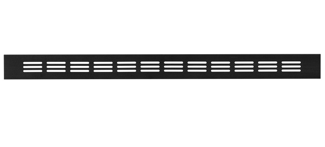 Lüftungsgitter Lüftungsgitter LG-5004 BL-SG StegblechSchwarz eloxier 500 x 40 mm, für Feuchträume geeignet