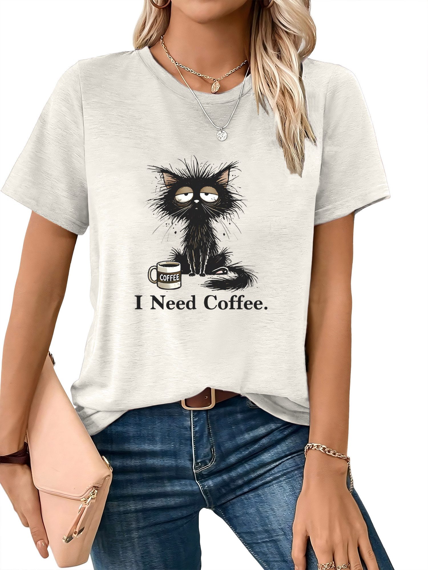PYLIKE Rundhalsshirt Damen Bequemes Sommer T shirt mit Ausgefallene Druck Bequem für Freizeit und Büro,Strandurlaub