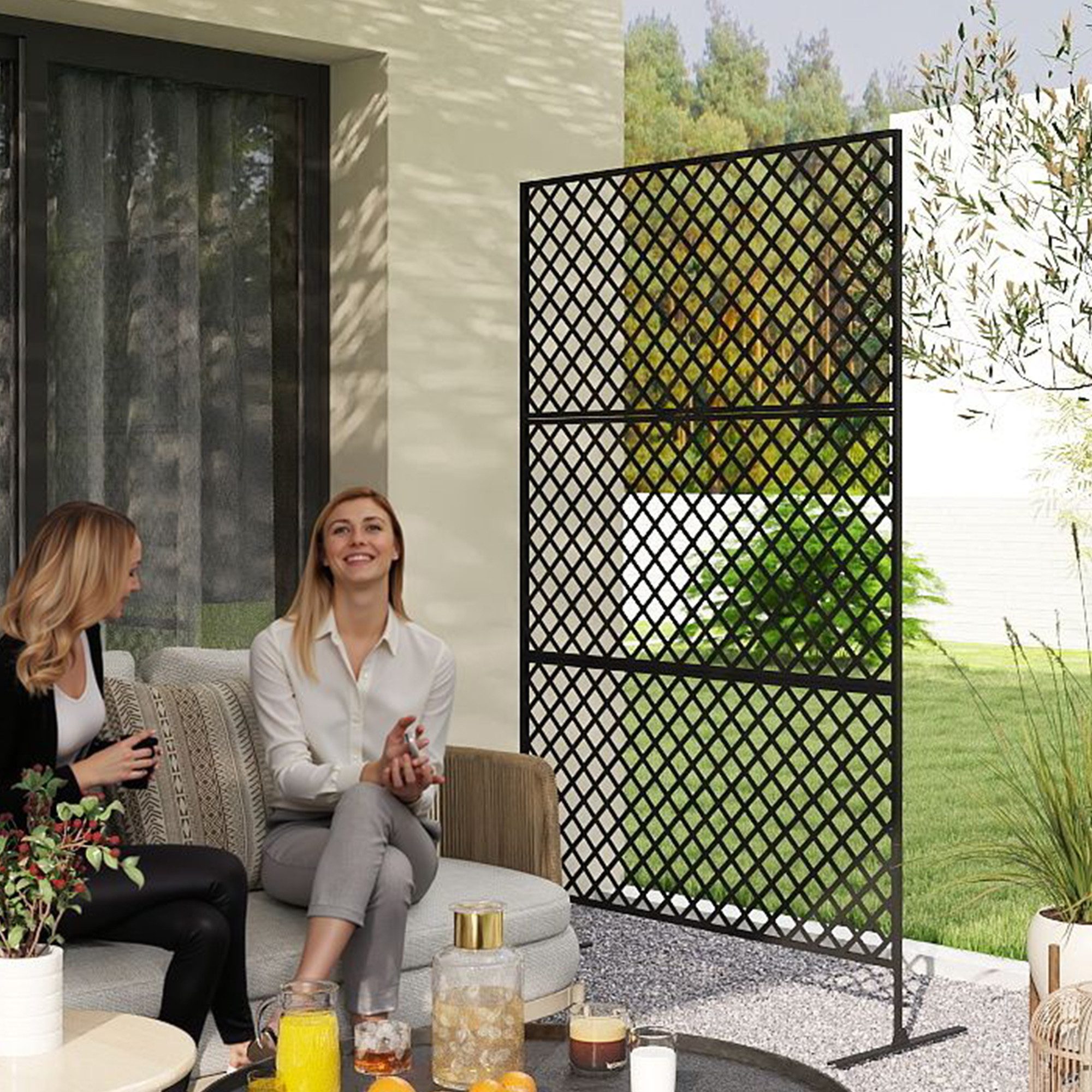 Outsunny Paravent 3-teilig 122 x 198 günstig online kaufen