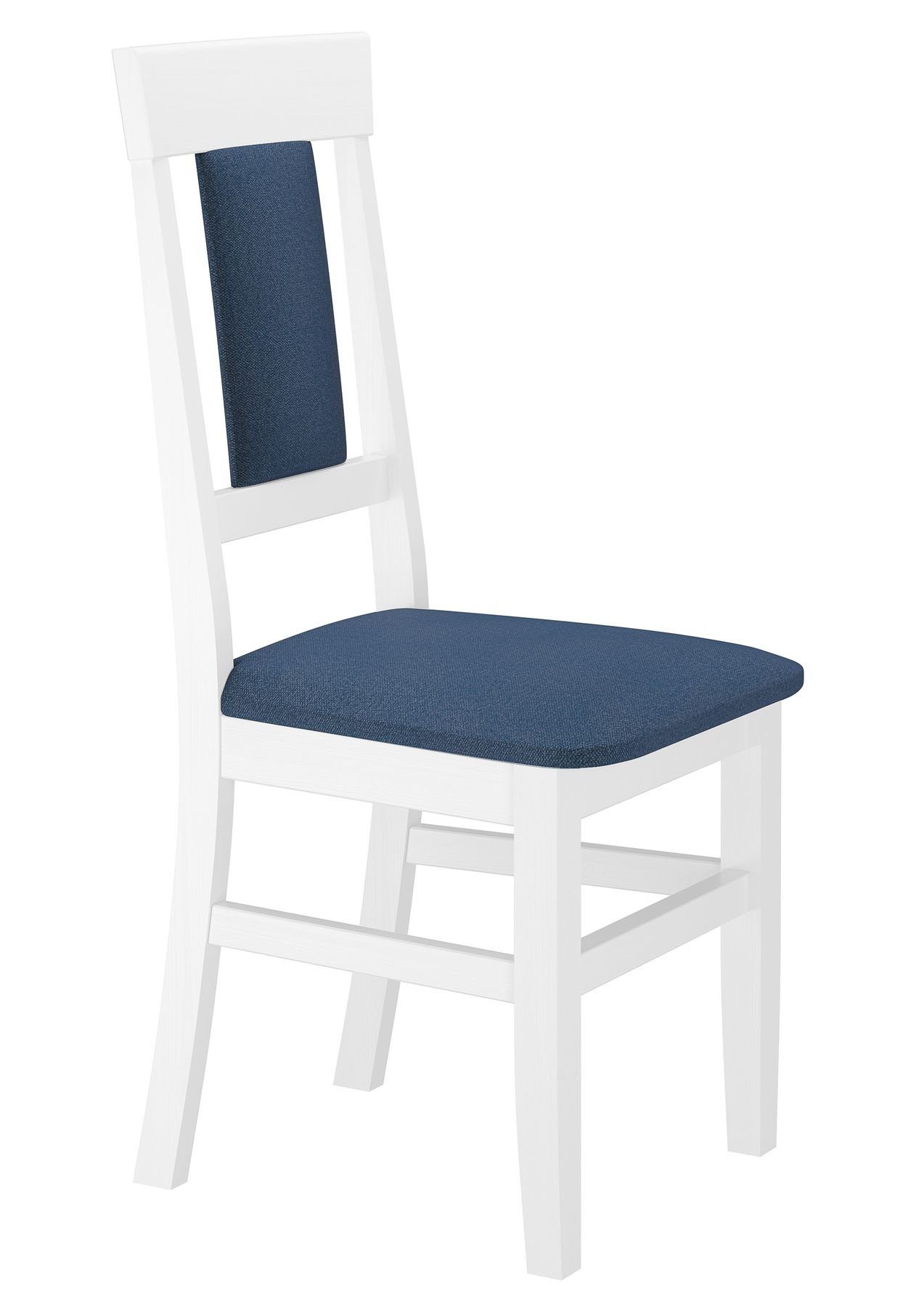 Esszimmerstuhl Gepolsterter Massivholz-Stuhl Küchenstuhl Esszimmerstuhl in Navyblau