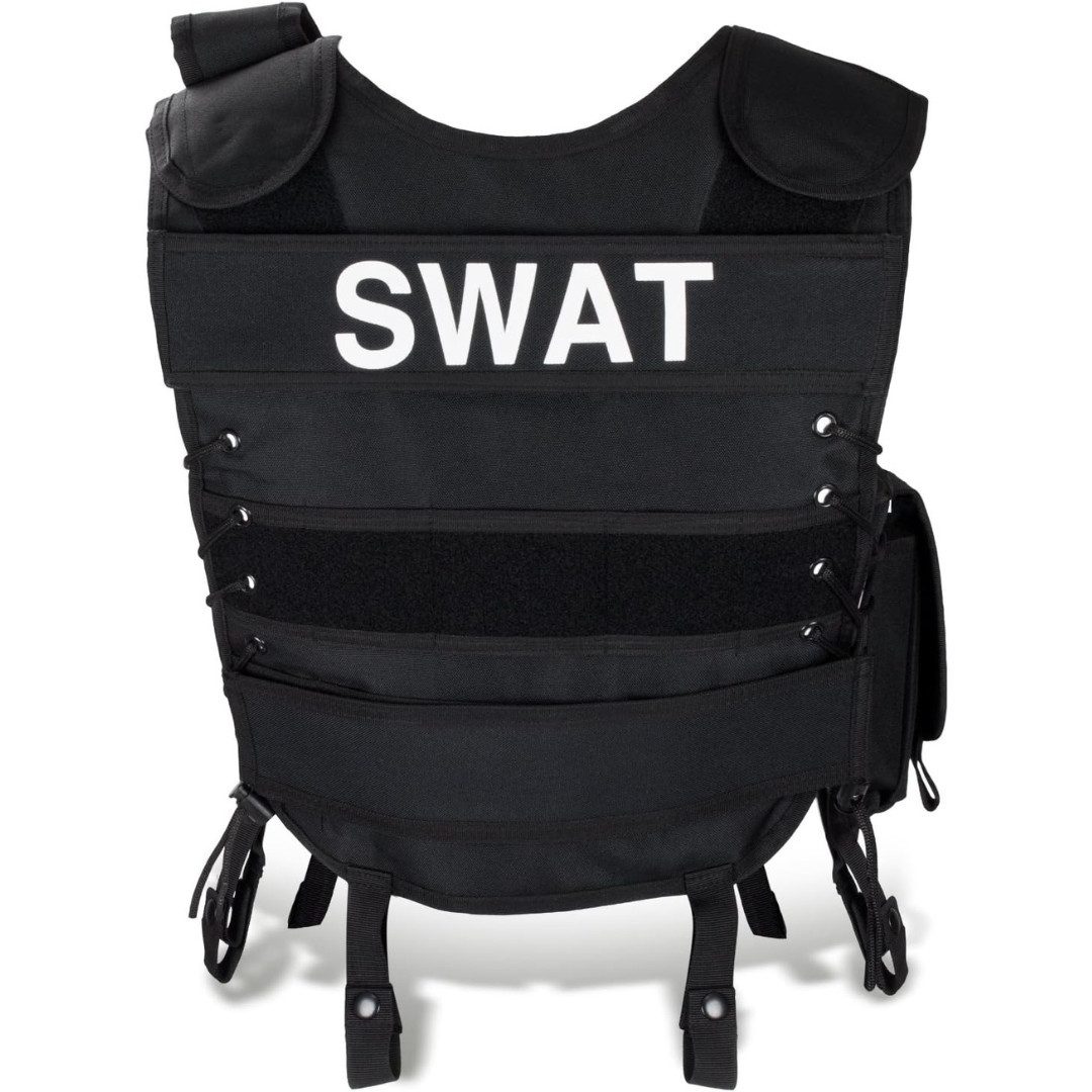 Black Snake Polizei-Kostüm Einsatzweste - Karnavalskostüm - Agentenkostüm, günstig online kaufen
