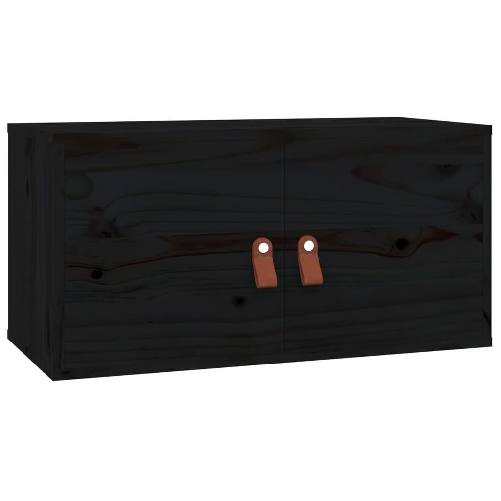 Schwarz Massivholz Wandschrank cm Kiefer, 60x30x30 1-tlg. vidaXL Regal