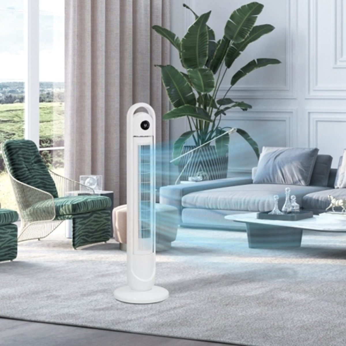 Welikera Tischturmventilator Turmventilator 55W mit Fernbedienung, günstig online kaufen