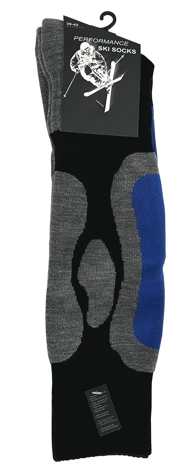 Cotton Prime® Kniestrümpfe Skistrümpfe (2-Paar) mit Spezial-Polsterungen