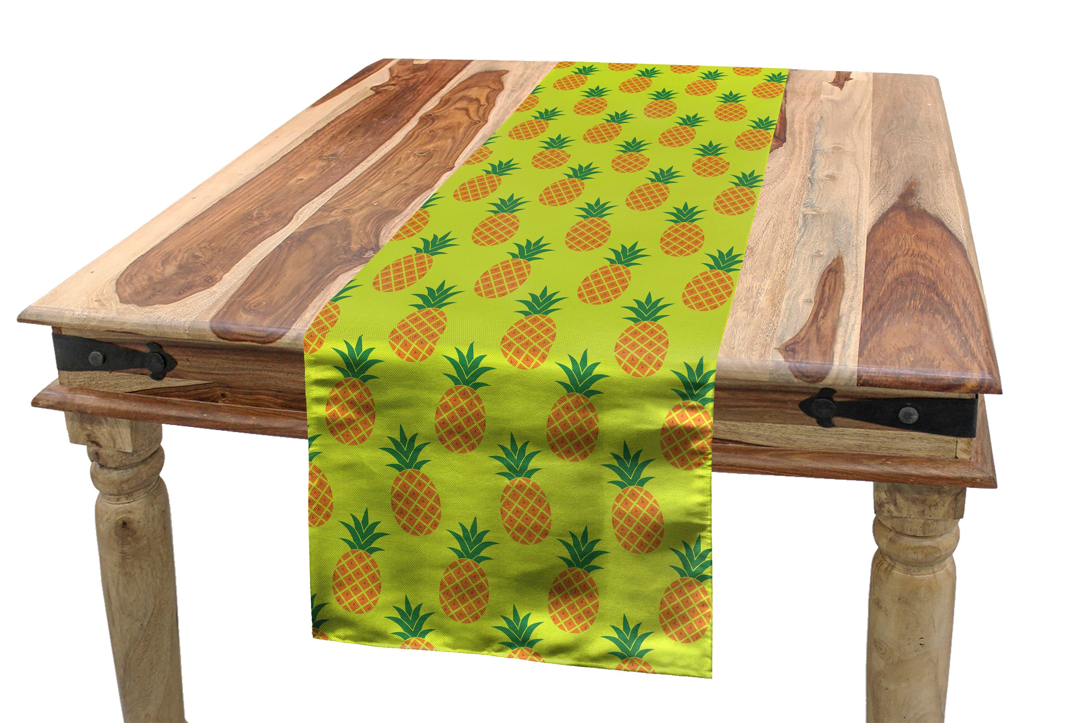Abakuhaus Tischläufer Esszimmer Küche Rechteckiger Dekorativer Tischläufer, Ananas Bio-Ananas-Muster