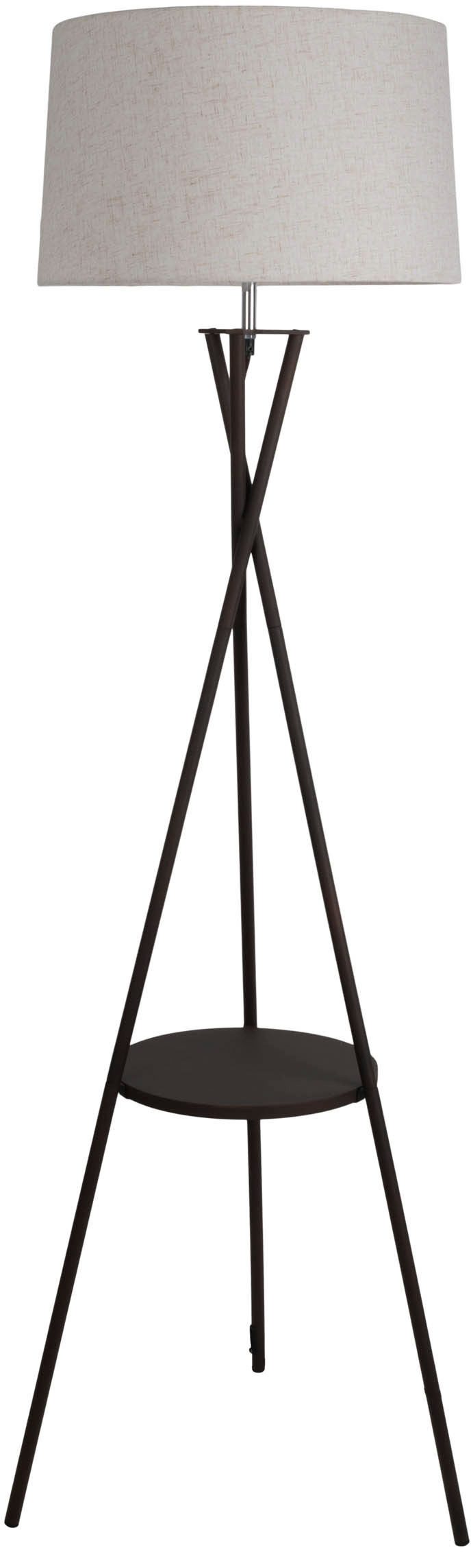 näve Stehlampe Tora, ohne Leuchtmittel, mit integriertem Tisch, Gestell rost, Zuleitung schwarz, exkl. 1x E27