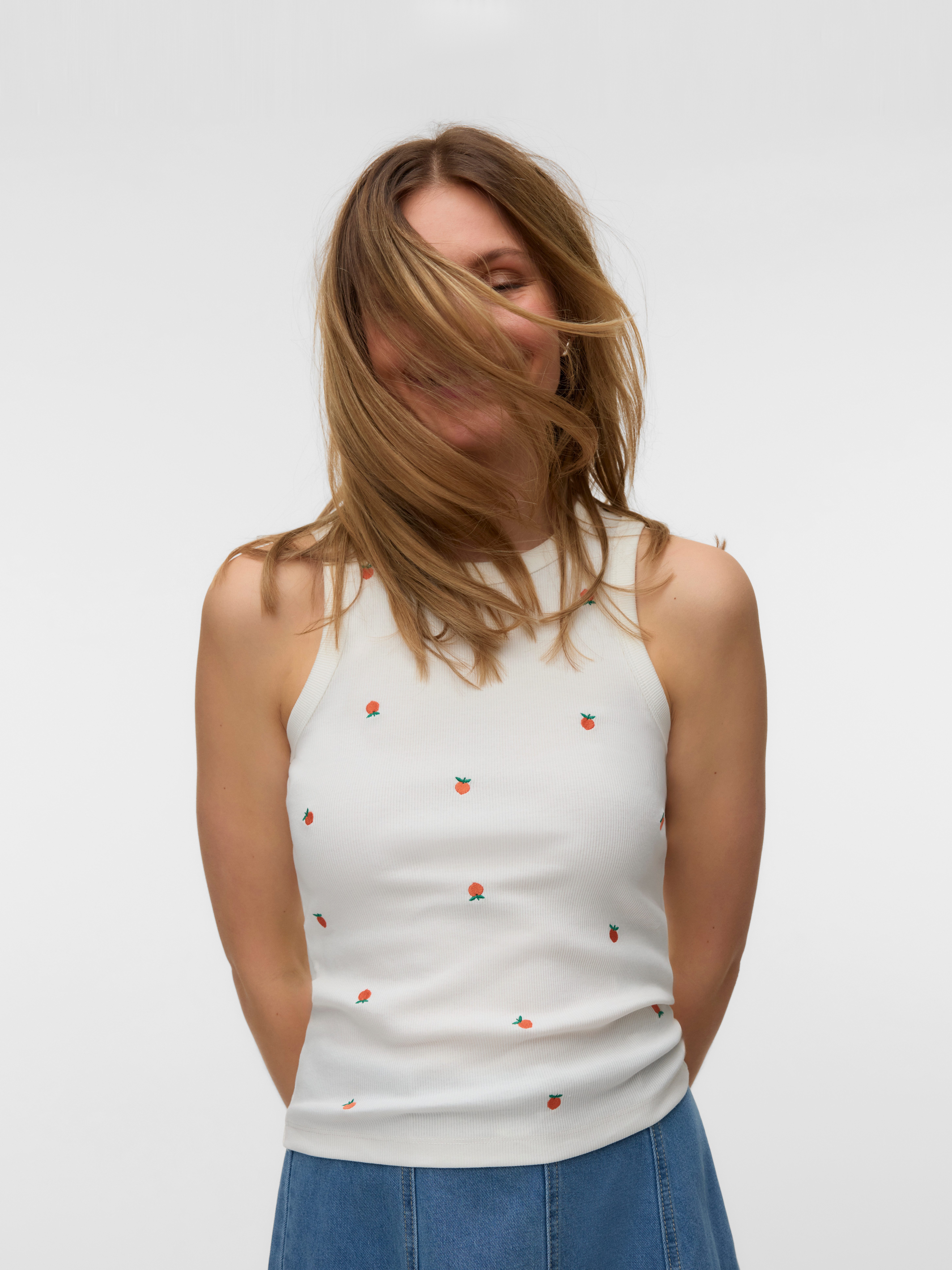 Vero Moda Tanktop VMNAJA TANK TOP BOX JRS Baumwollmischung