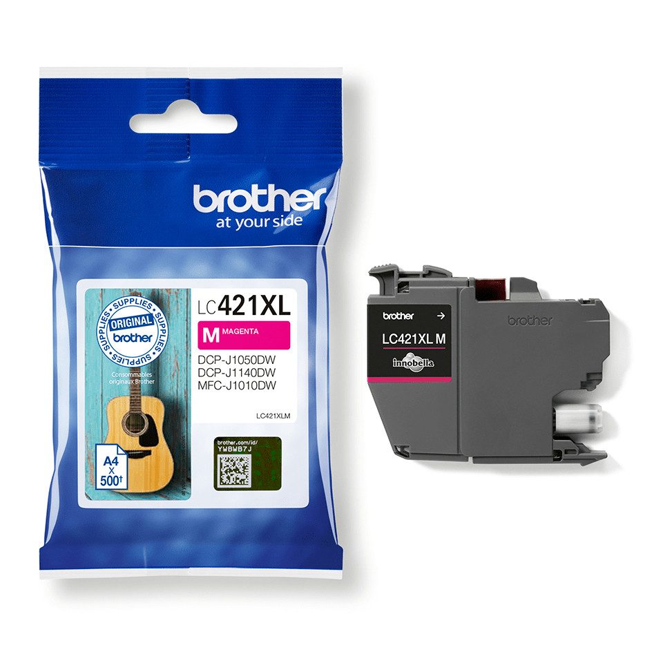 Brother Tintenpatrone LC-421XLM Magenta (ca. 500 Seiten) Tintenpatrone
