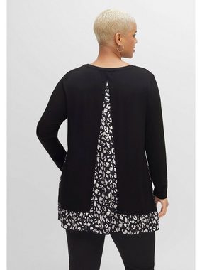 sheego by Joe Browns Langarmshirt Große Größen mit floral bedruckten Einsätzen