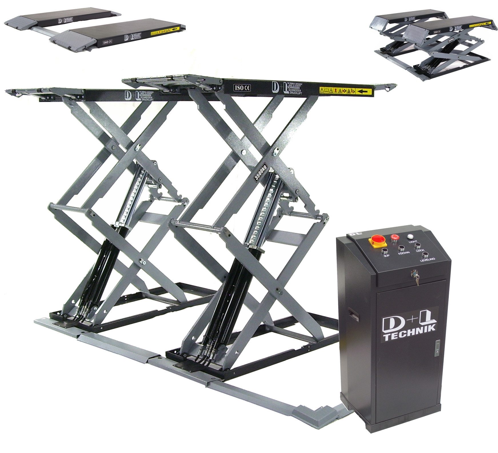 Apex Wagenheber Doppel Scherenhebebühne 3500 kg Hubhöhe 1900mm Hebebühne 3.5t 06302, 1-tlg.