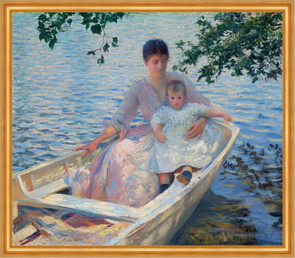 Kunstdruck Mother and Child in a Boat Edmund Charles Tarbell Mutter Kind B A2 014