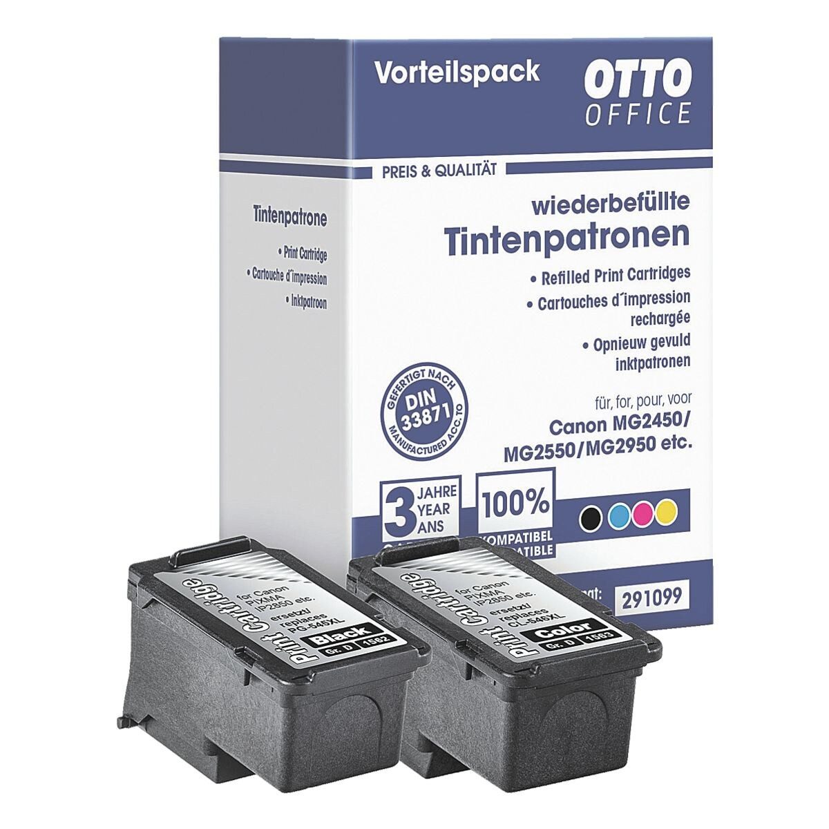 Otto Office 8286B001 / 8288B001 Tintenpatrone (Set, ersetzt Canon »PG-545XL / CL-546XL«)