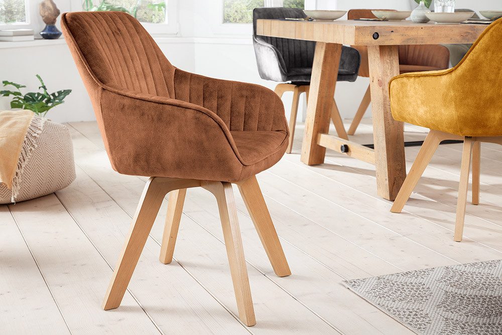 riess-ambiente Polsterstuhl LIVORNO rost braun / natur (Einzelartikel, 1 St günstig online kaufen