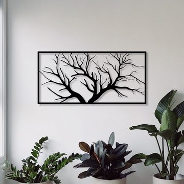 WoodFriends Wandbild Lebensbaum mit Rahmen Wanddeko Holz Holzdeko Baum des Lebens