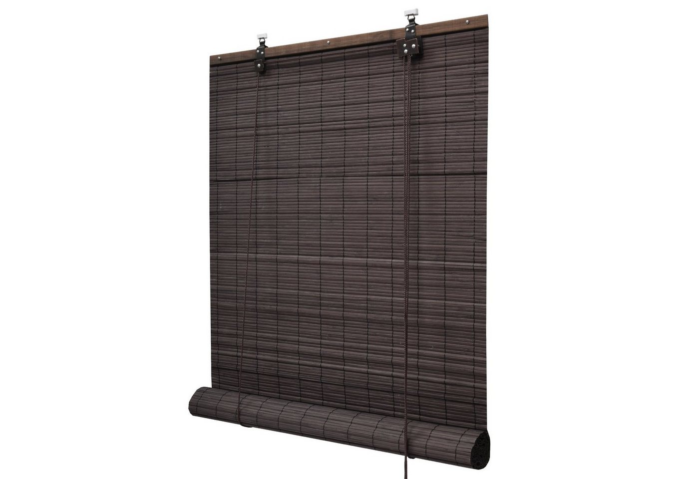 Rollo Bambusrollo SolDecor B86, 60x160cm, Braun – Klemmfix ohne Bohren, Sol Royal, Raffrollo Bambus Inkl Klemmfix, Holzrollo mit Kindersicherheitsclip