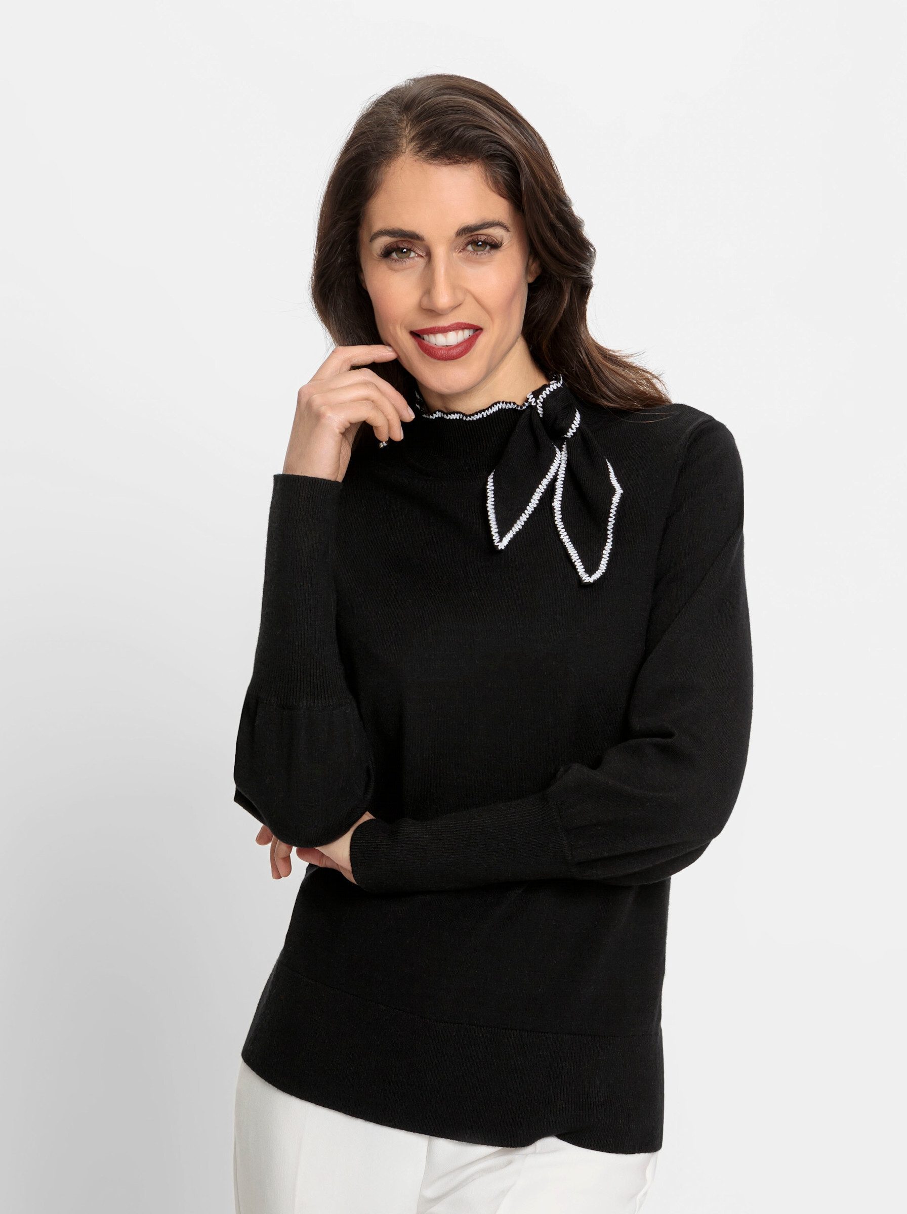 Strickpullover Pullover Langarm Feinstrick