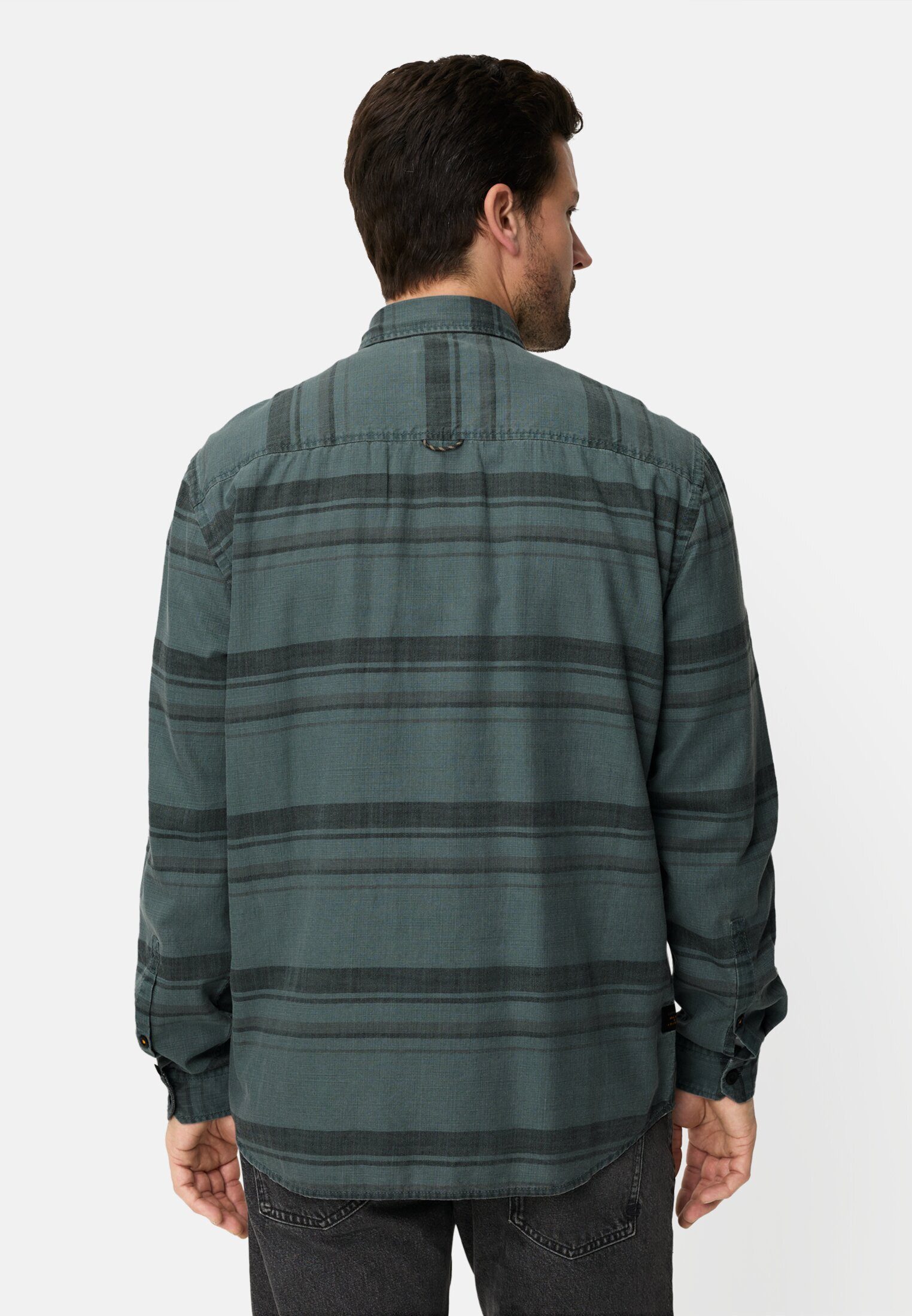 camel active Langarmhemd aus reiner Baumwolle Langarm Kentkragen Kentkragen günstig online kaufen