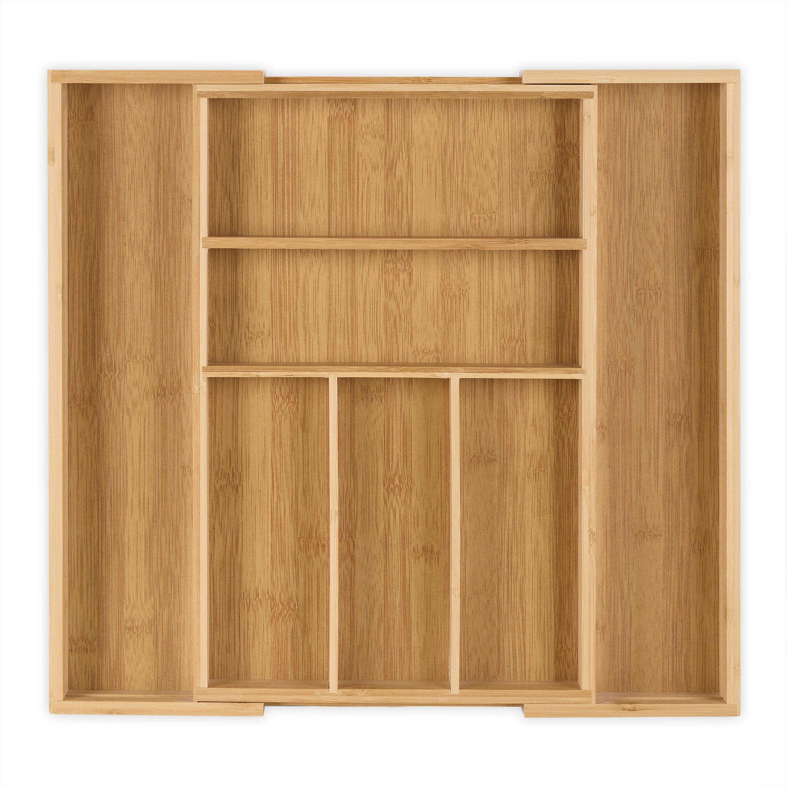 relaxdays Besteckkasten Bambus Besteckkasten ausziehbar M günstig online kaufen