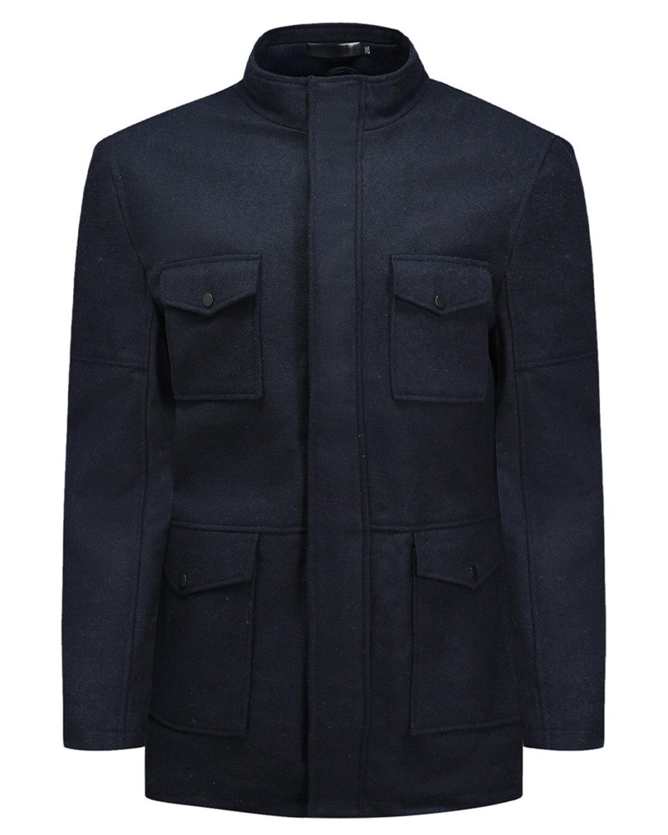 Allthemen Wollmantel Herren Kurzmantel mit mehreren Taschen Wintermantel wa günstig online kaufen