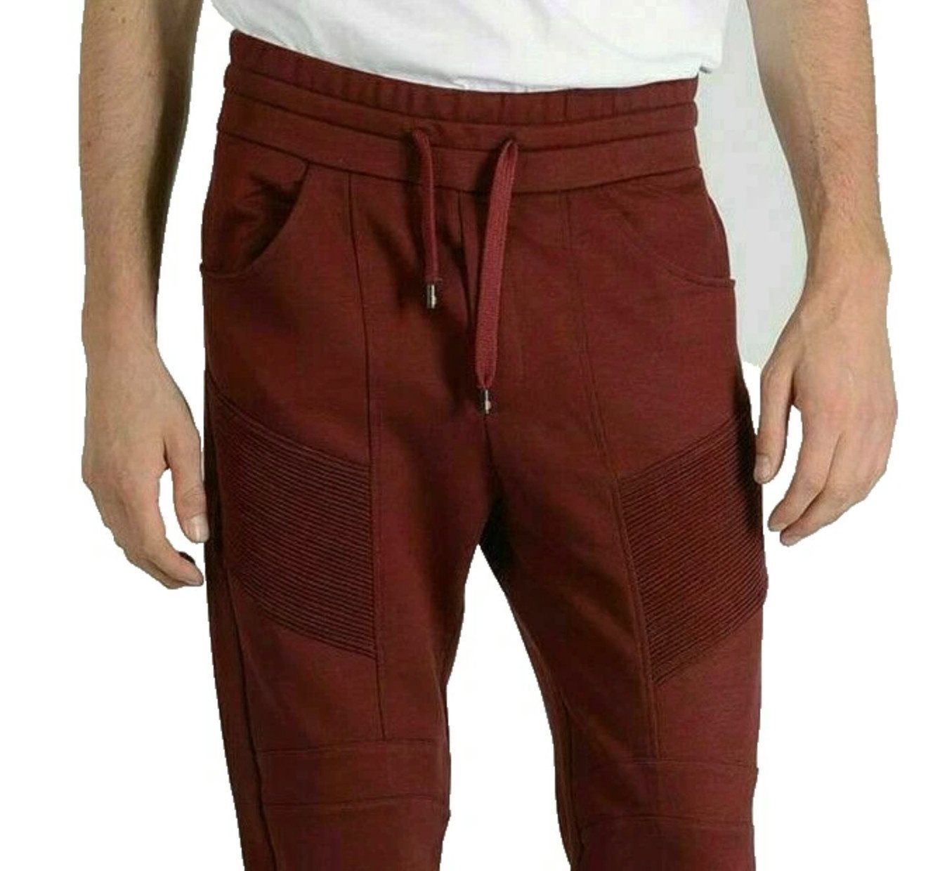 Balmain Paris Jogginghose Pierre Balmain Herren Loungepants Hose mit Biker-Details Zwei seitliche Eingrifftaschen, Reißverschlusstasche HInten