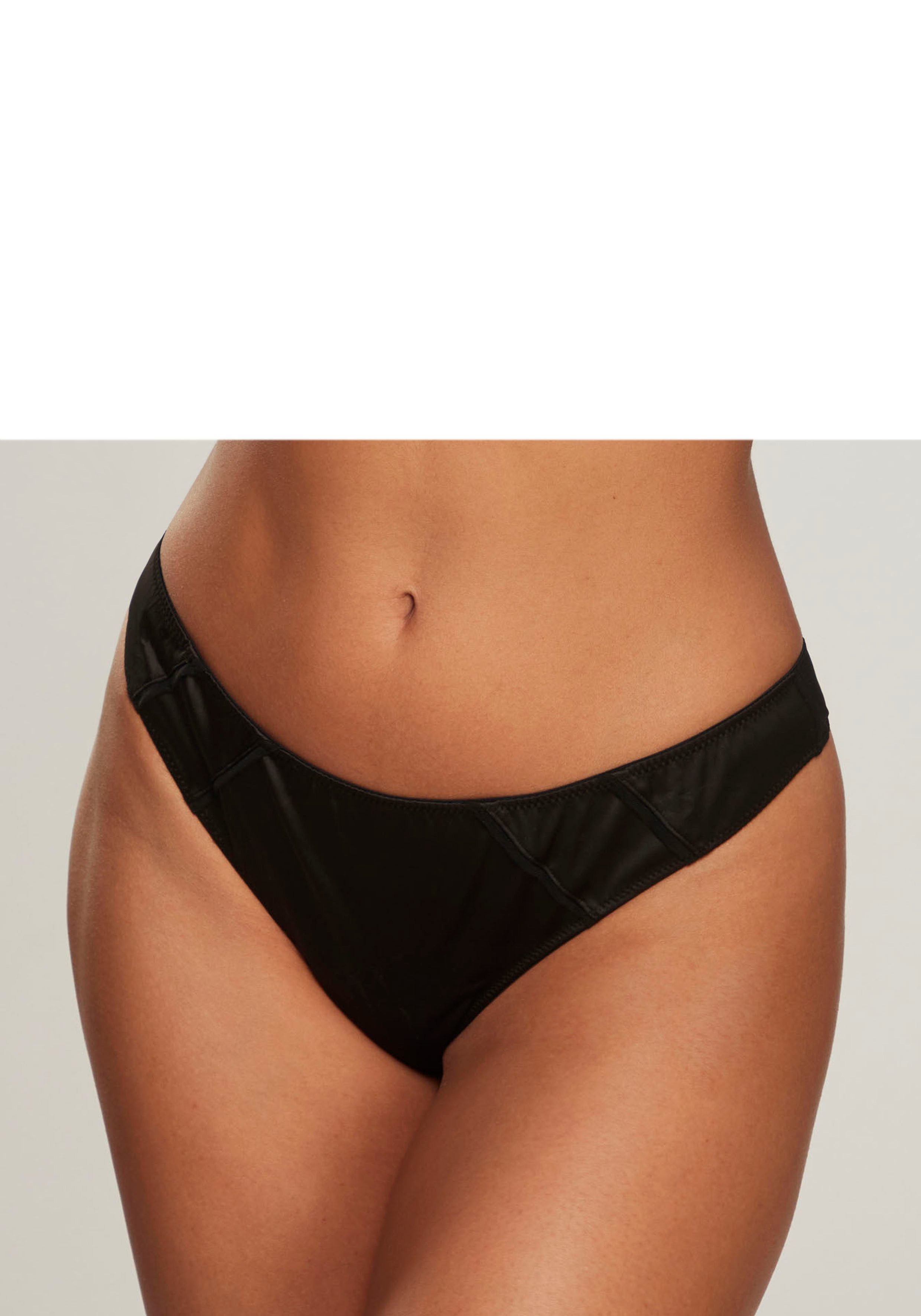 petite fleur gold String mit edlem Bänderdetail, als Dessous-Set kombinierbar sexy Unterwäsche, sexy Dessous, Reizwäsche Damen